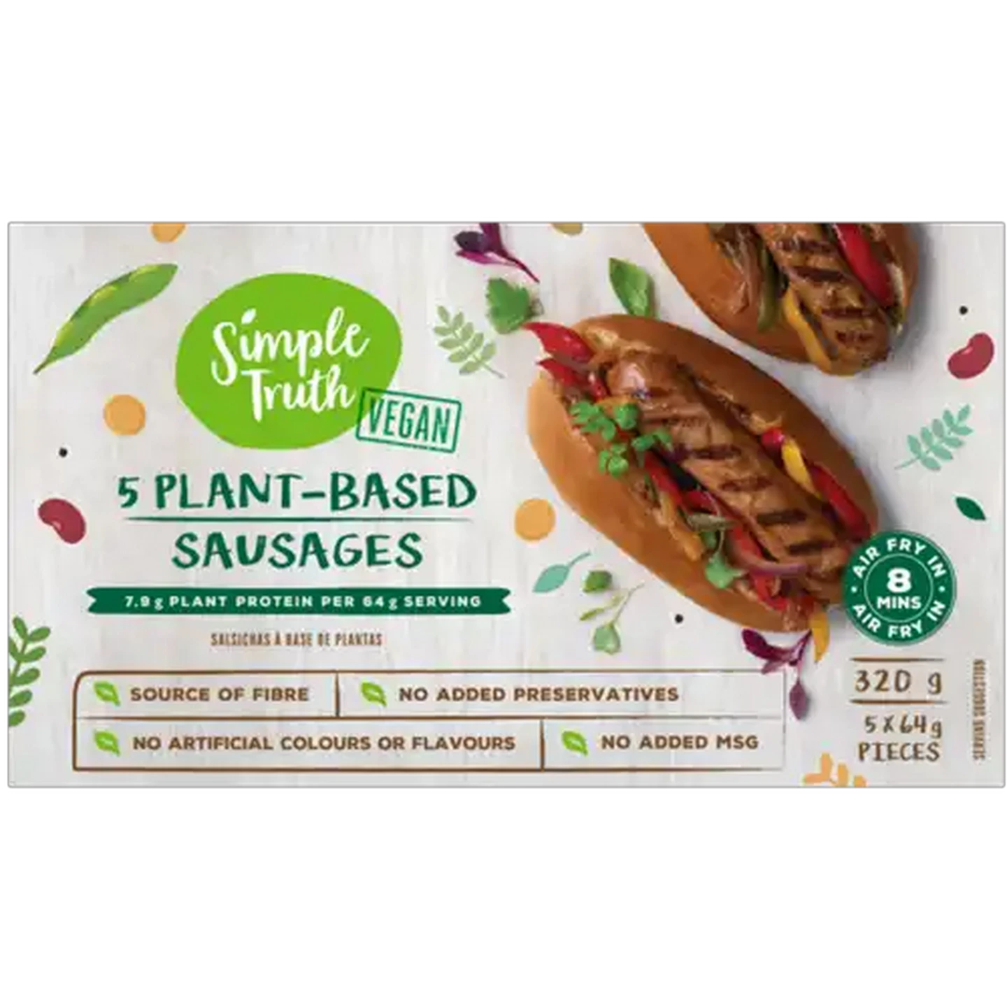 Image of Simple Truth Frozen Plant-Based Sausages 5 x 64g