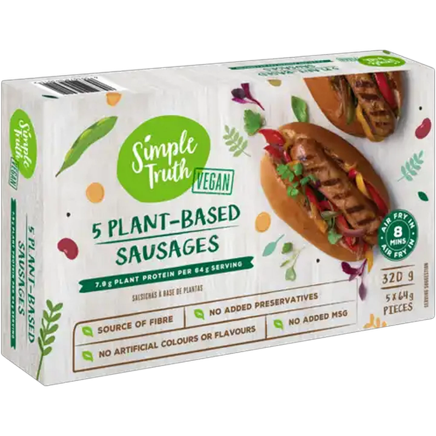 Image of Simple Truth Frozen Plant-Based Sausages 5 x 64g