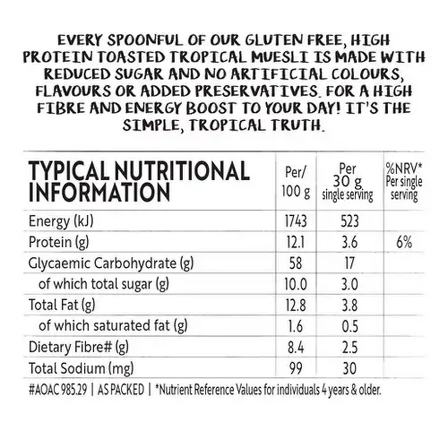 Image of Simple Truth Gluten Free High Protein Tropical Muesli 350g