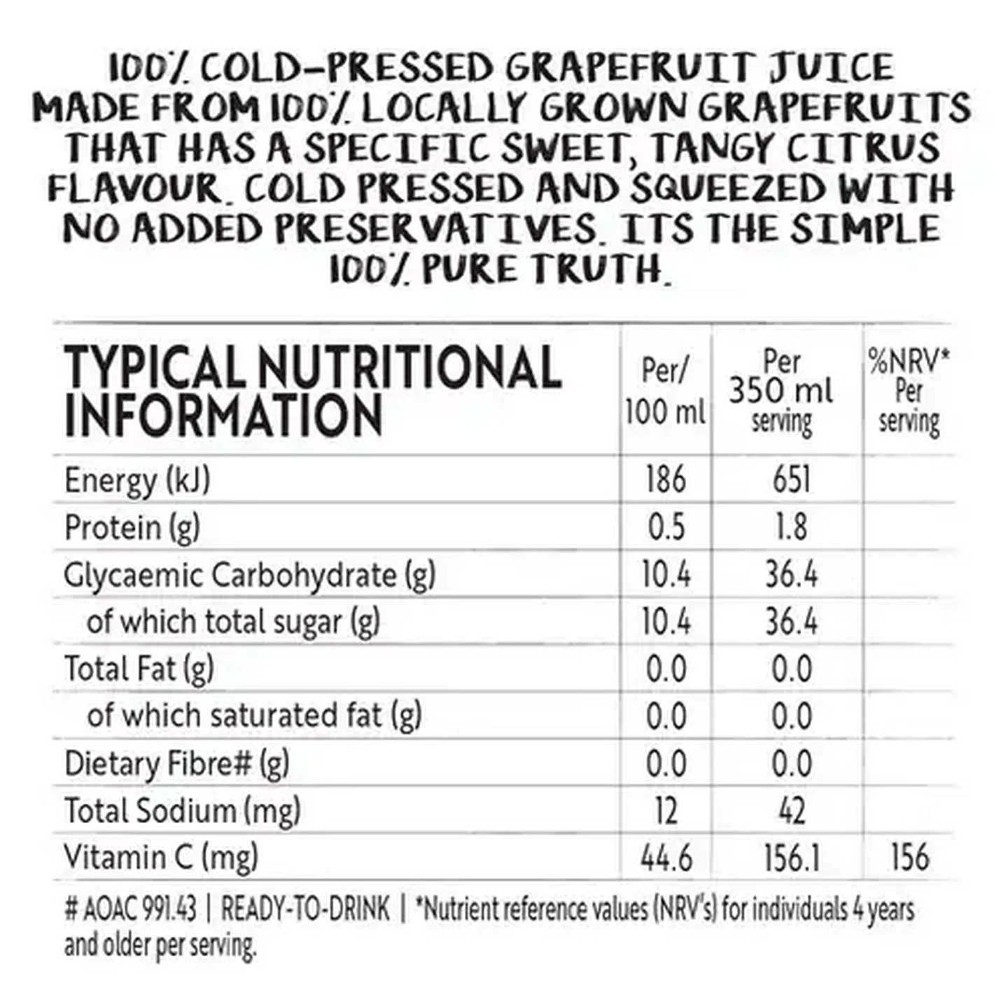 Image of Simple Truth 100% Cold-Pressed Grapefruit Juice 350ml