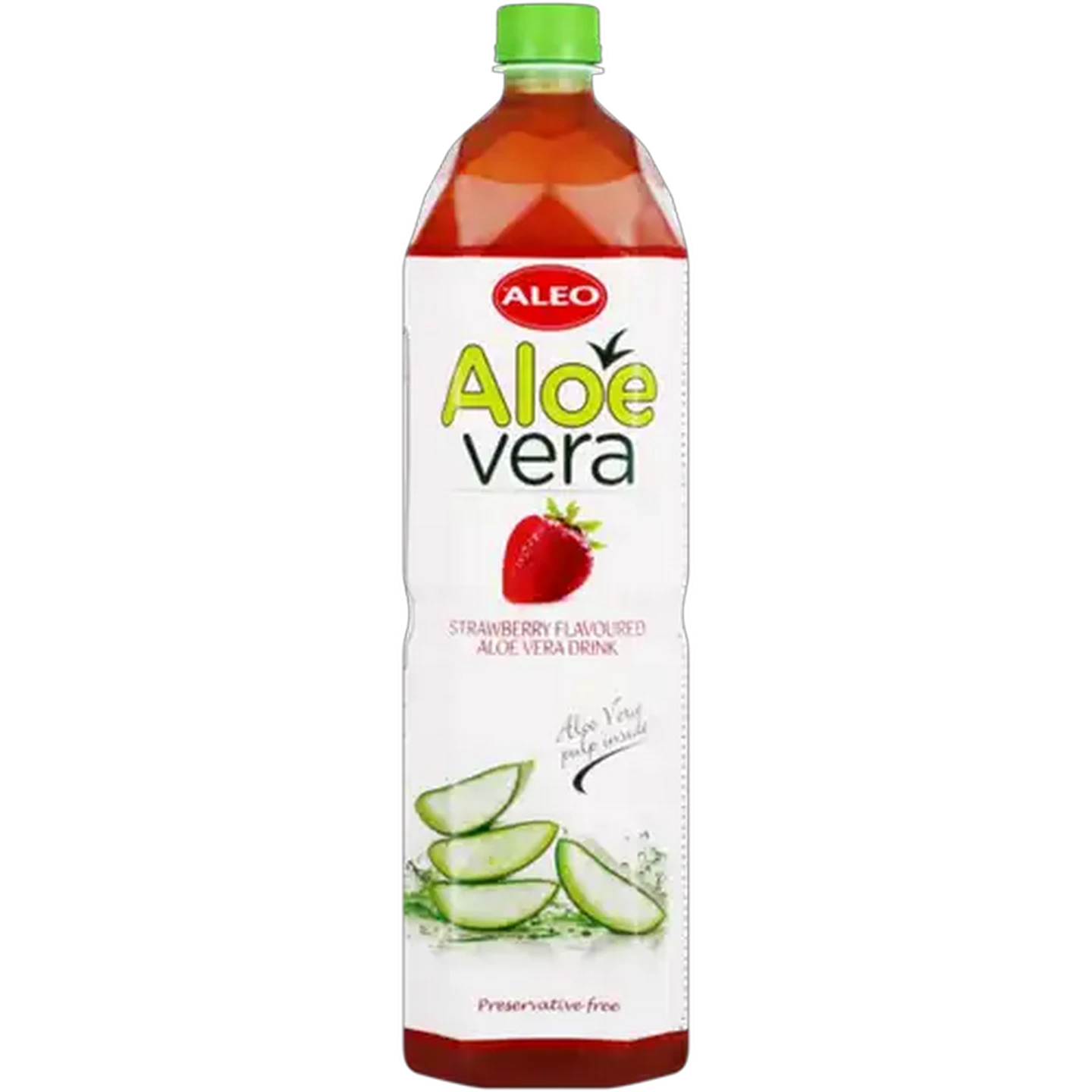 Image of ALEO Strawberry Flavour Aloe Vera Drink 1.5L