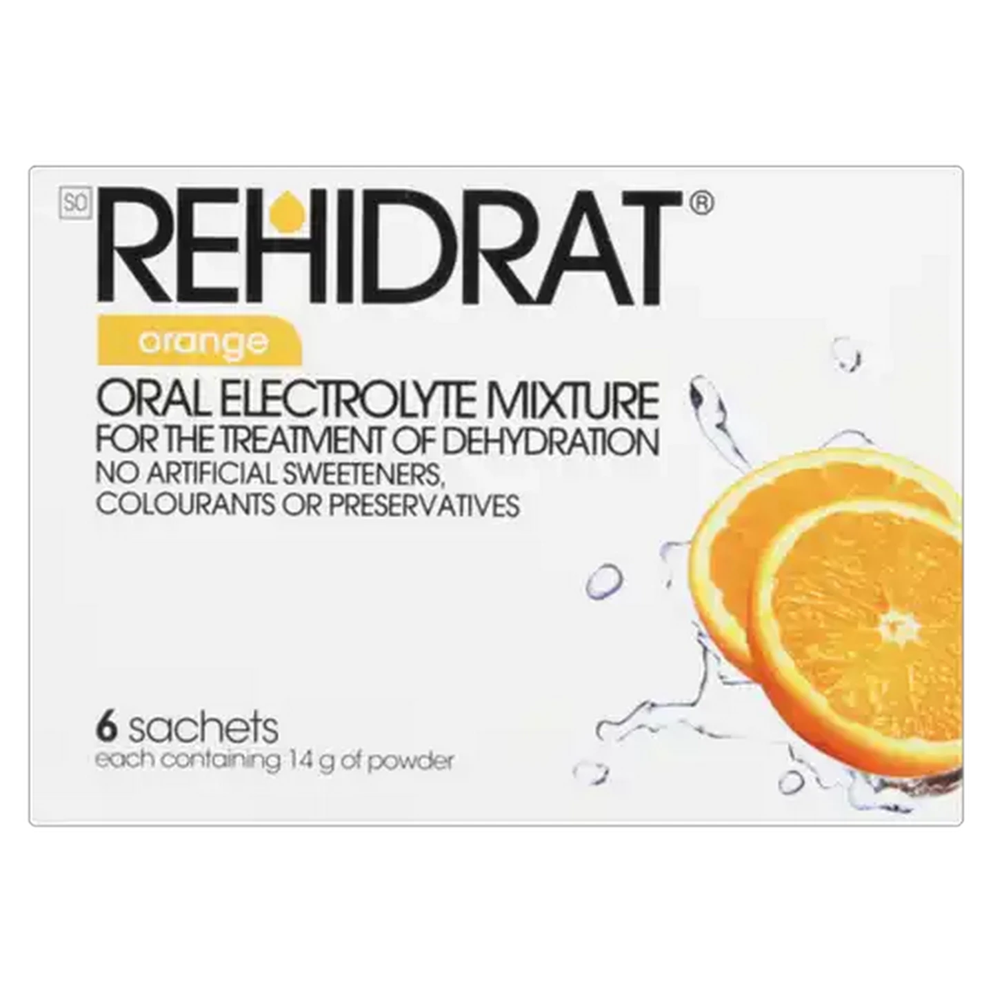 Image of Rehidrat Orange Flavour Hydration Powder 6 Pack