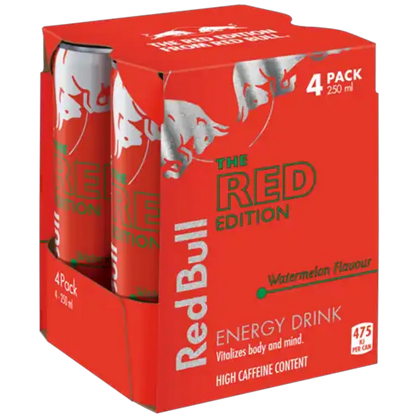 Image of Red Bull The Red Edition Watermelon Flavour Energy Drink 4 x 250ml