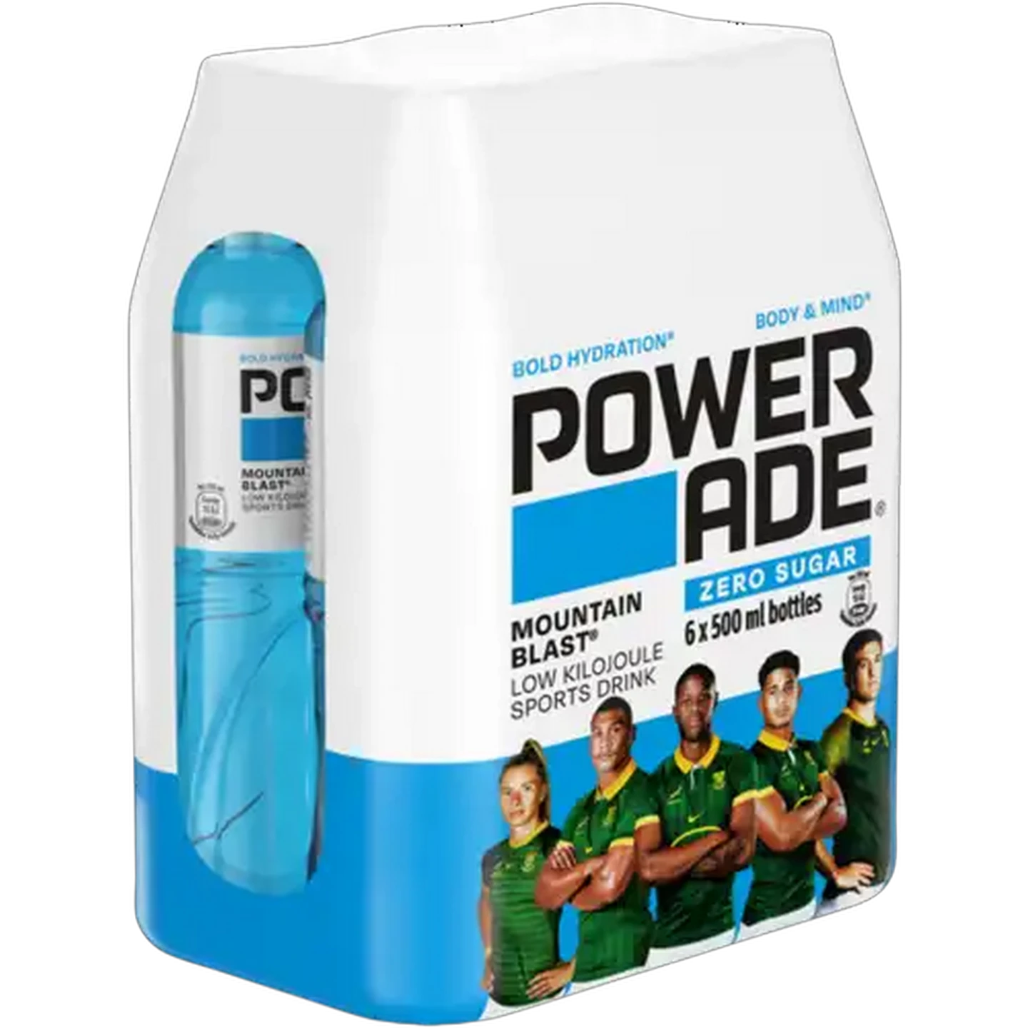 Image of Powerade Zero Mountain Blast Flavoured Sports Drink Bottles 6 x 500ml