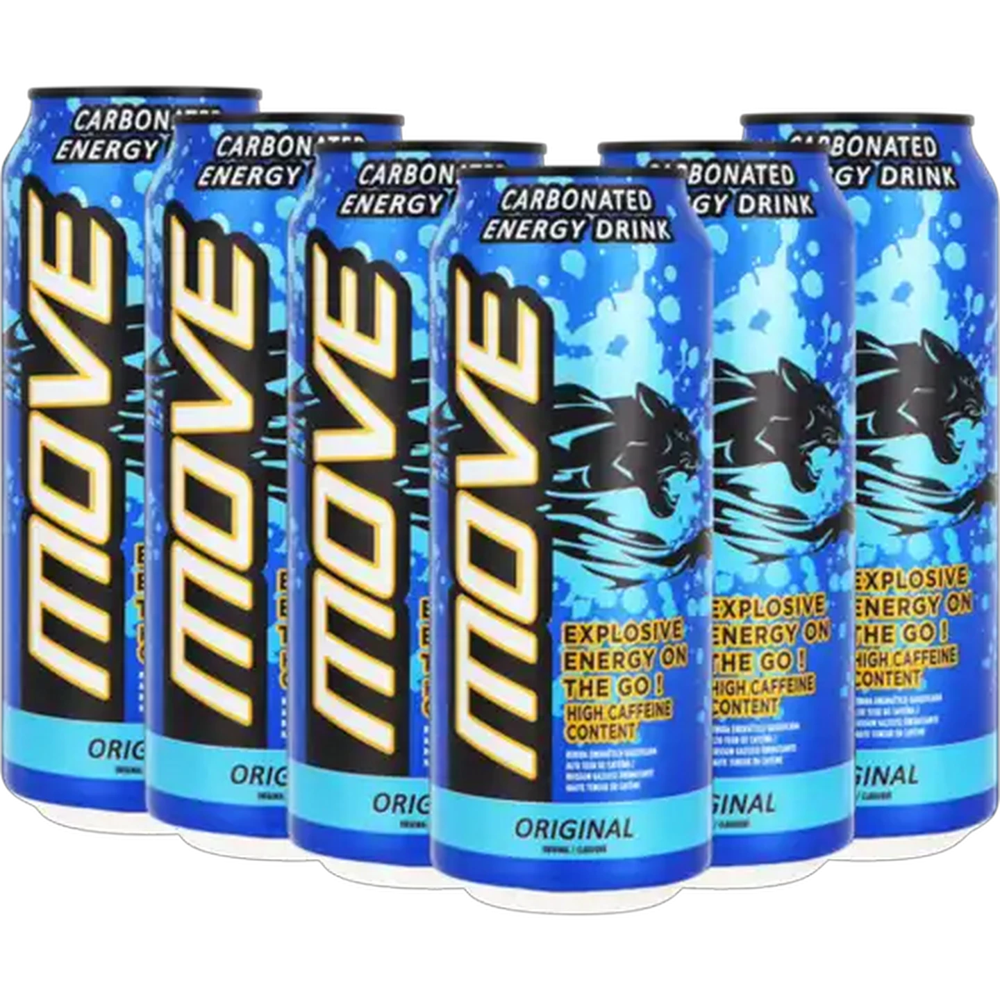 Image of Move Original Carbonated Energy Drink 6 x 500ml