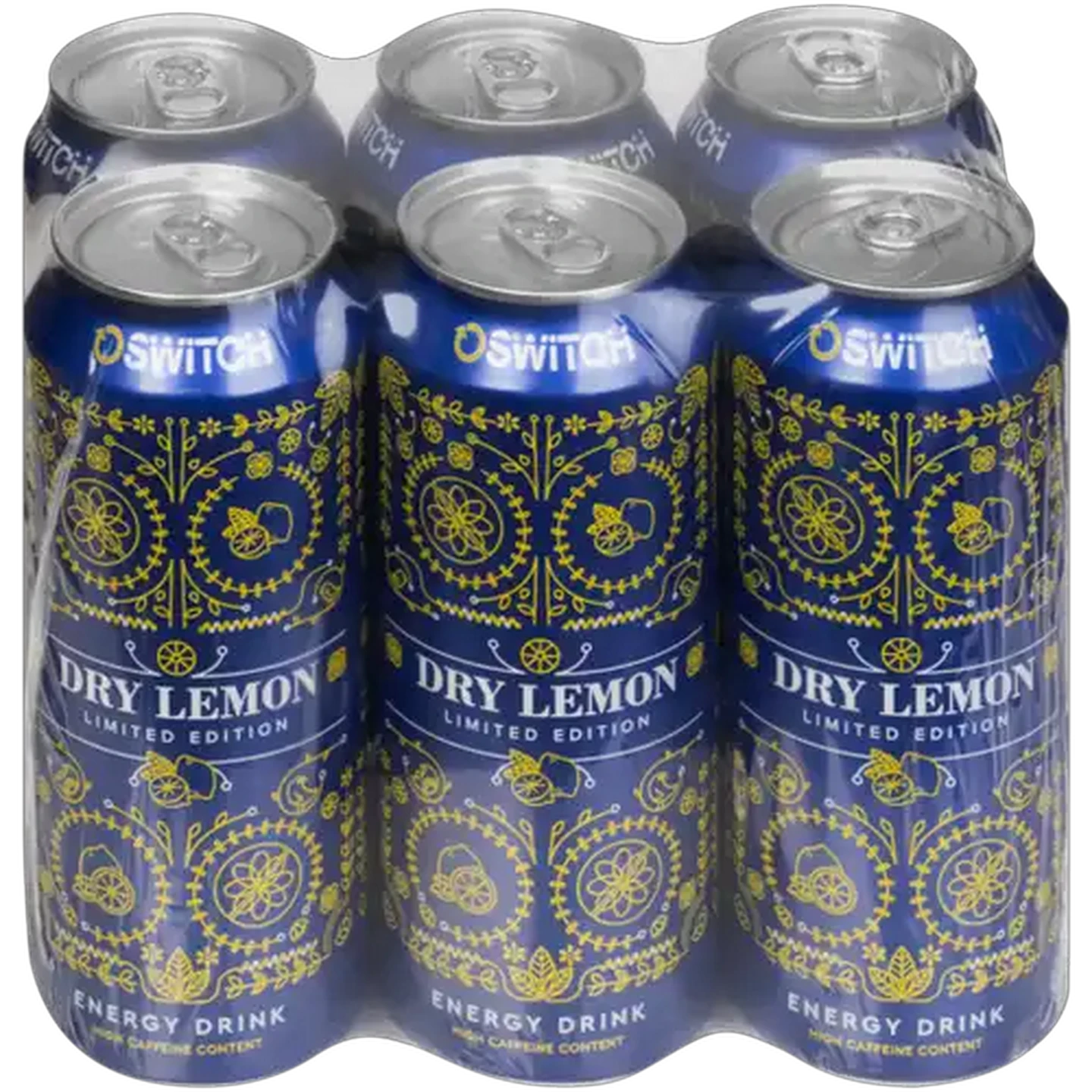 Image of Switch Dry Lemon Energy Drink 6 x 500ml