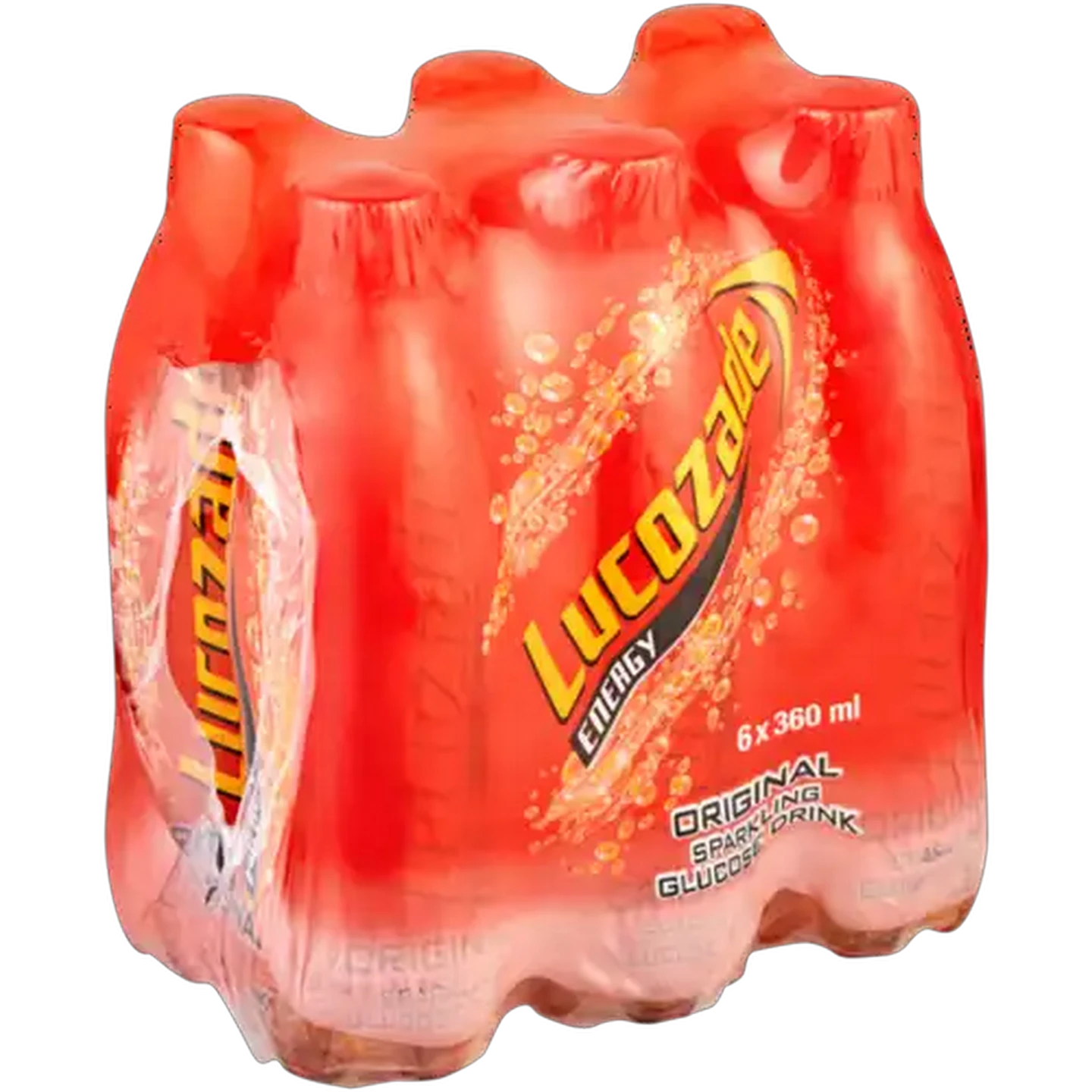 Image of Lucozade Original Sparkling Glucose Drink 6 x 360ml