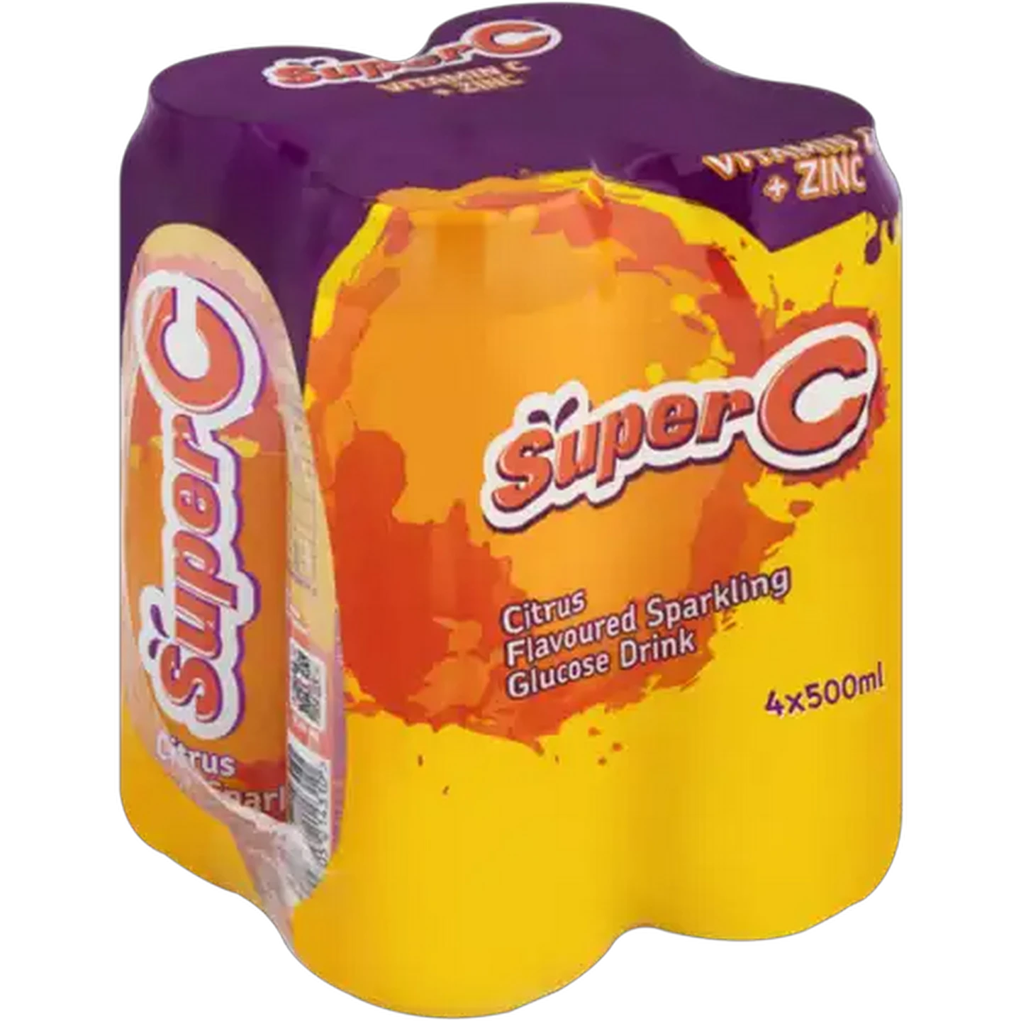 Image of Super C Citrus Flavoured Sparkling Glucose Drink 4 x 500ml