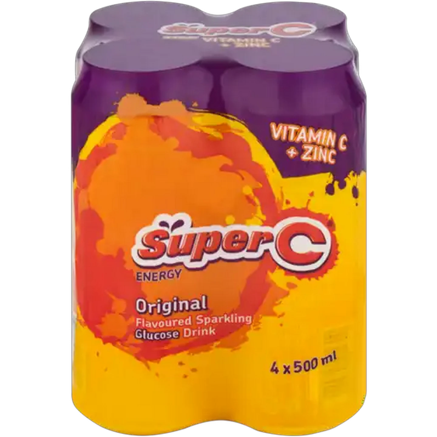 Image of Super C Citrus Flavoured Sparkling Glucose Drink 4 x 500ml
