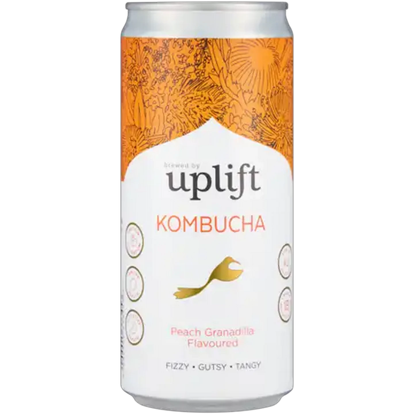Image of Uplift Peach Granadilla Flavoured Kombucha 300ml