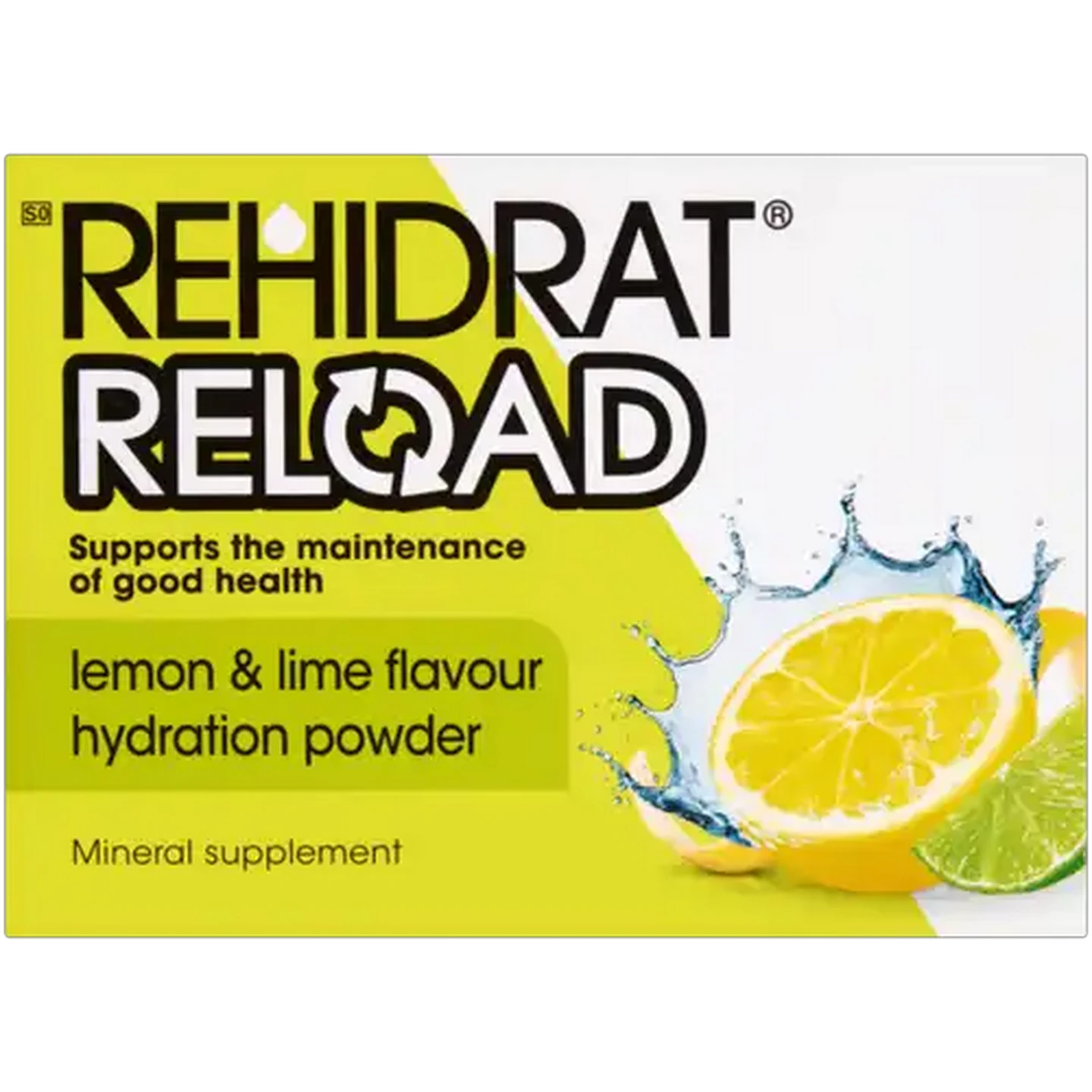Image of Rehidrat Reload Lemon & Lime Flavour Hydration Powder 6 x 14g