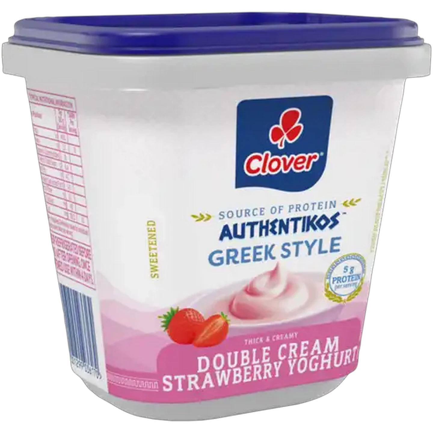 Image of Clover Authentikos Strawberry Flavoured Greek Style Double Cream Yoghurt 750g