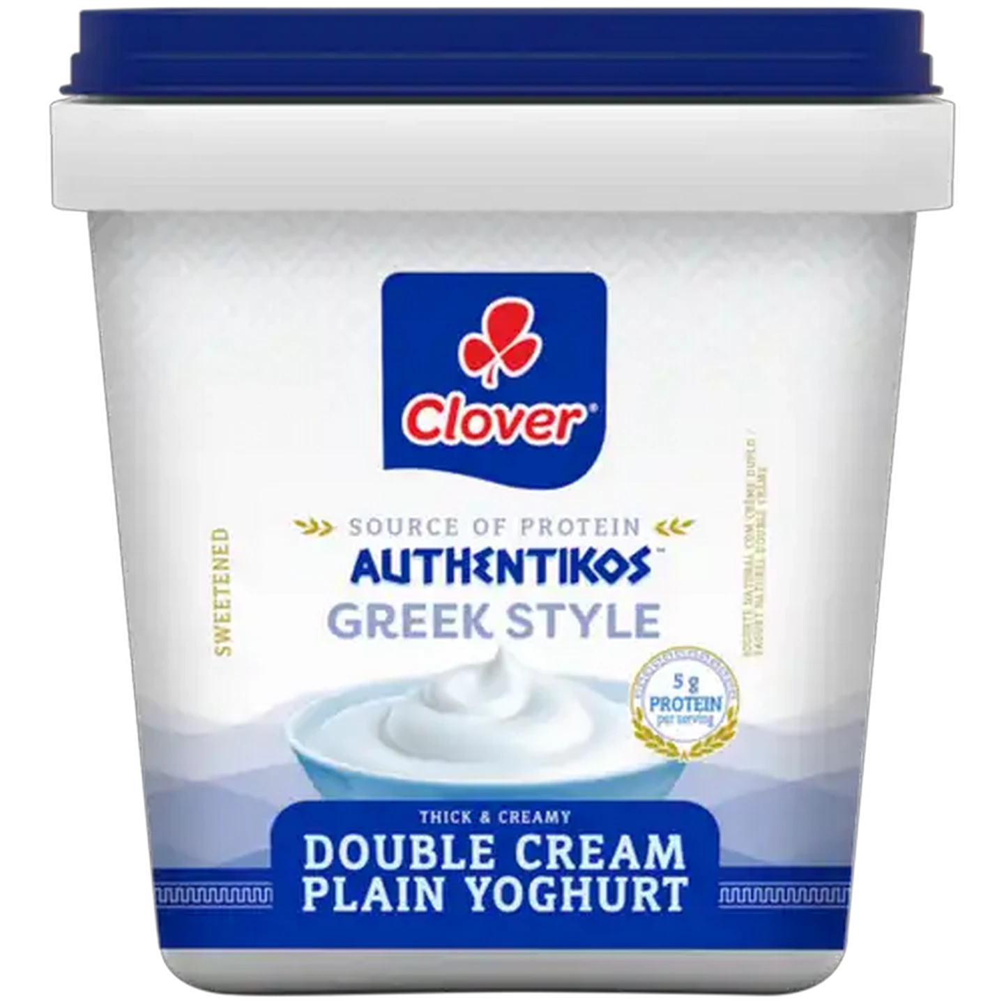 Image of Clover Authentikos Plain Greek Style Double Cream Yoghurt 750g
