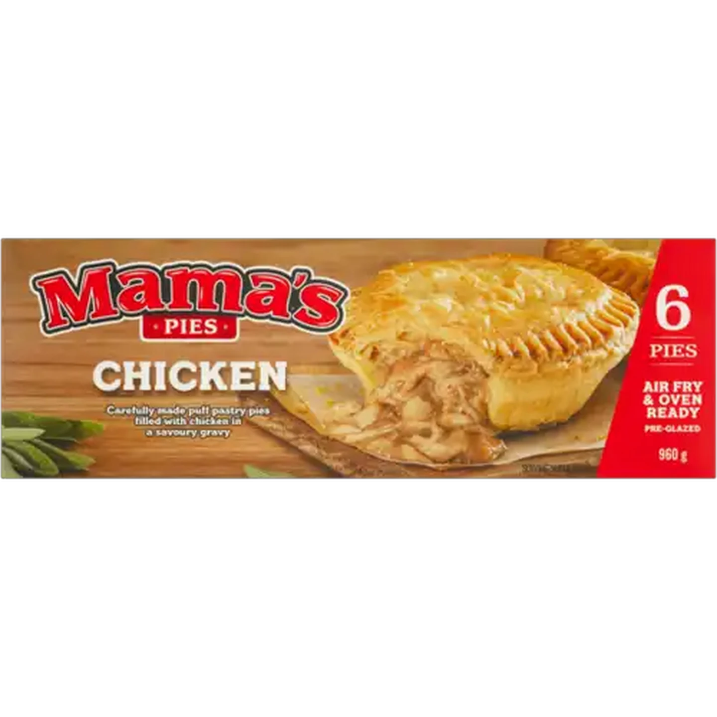Image of Mama's Pies Frozen Chicken Pies 6 Pack