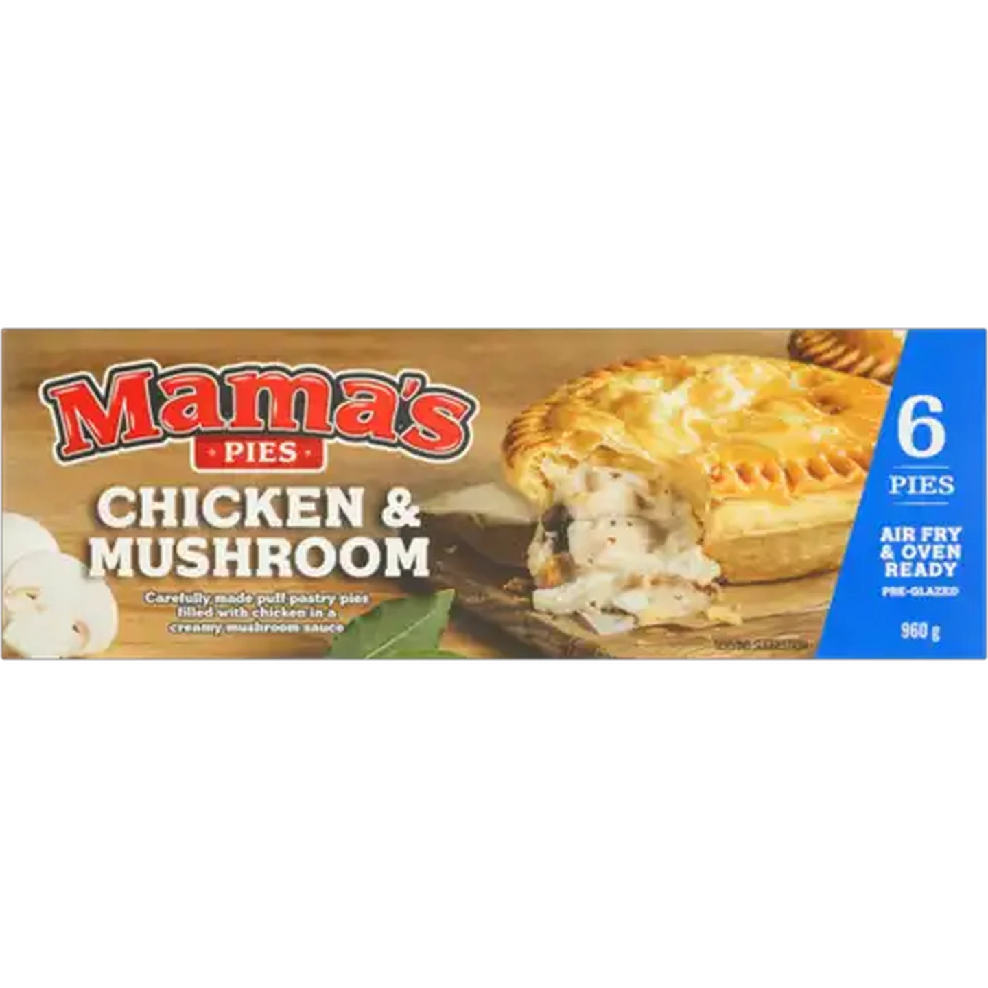 Image of Mama's Pies Frozen Chicken & Mushroom Pies 6 Pack