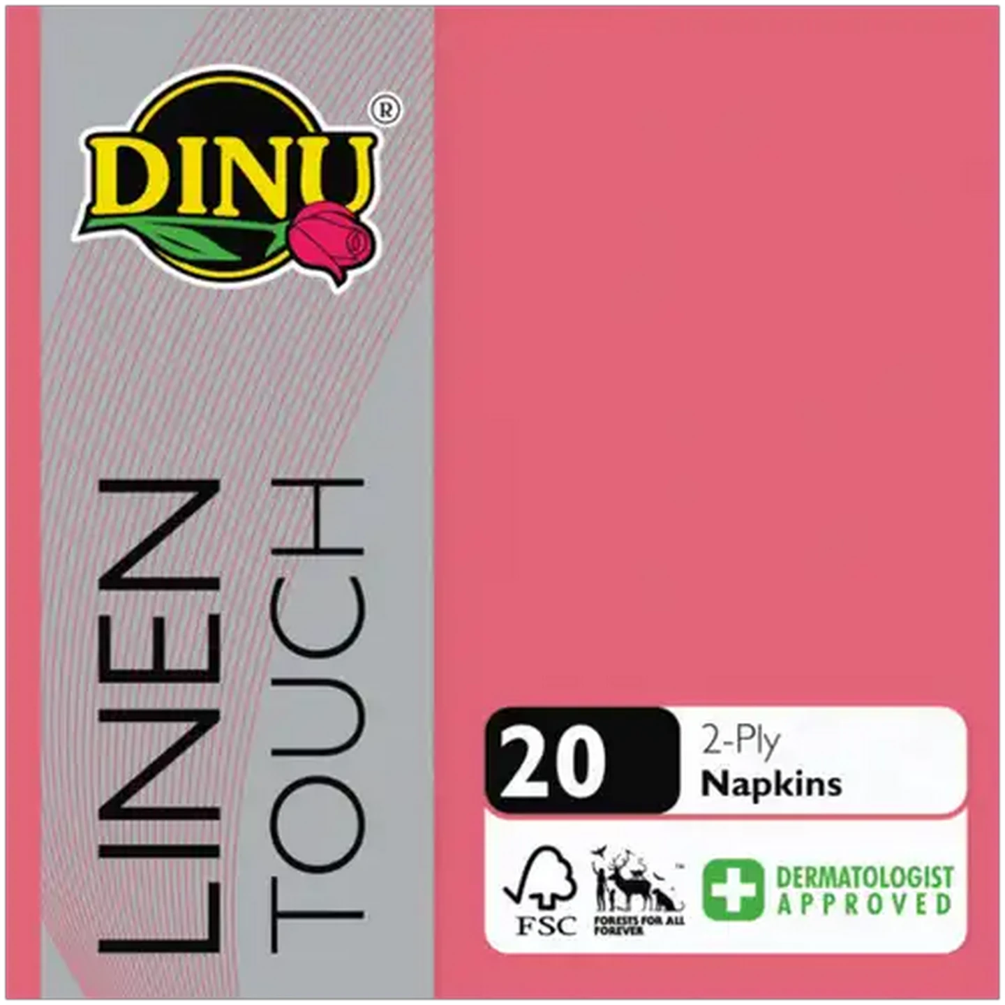 Image of Dinu Linen Touch Red 2 Ply Napkins 20 Pack