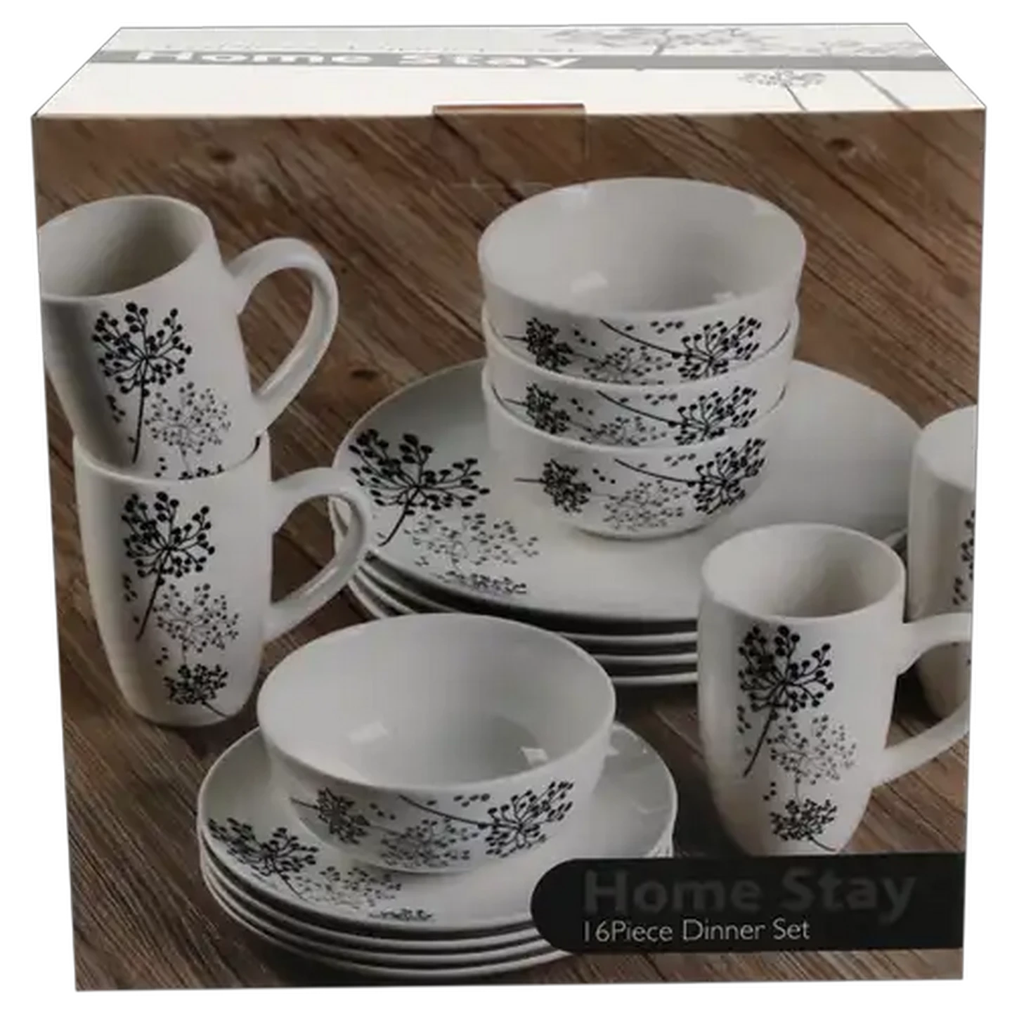 Image of Home Stay Dinner Set 16-Piece (Print May Vary)