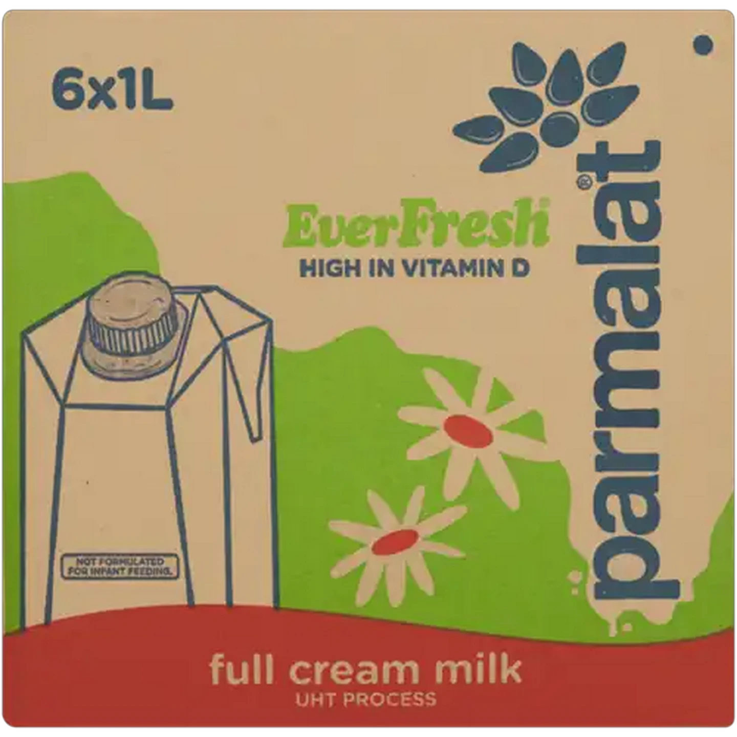 Image of Parmalat Everfresh UHT Full Cream Milk 6 x 1L