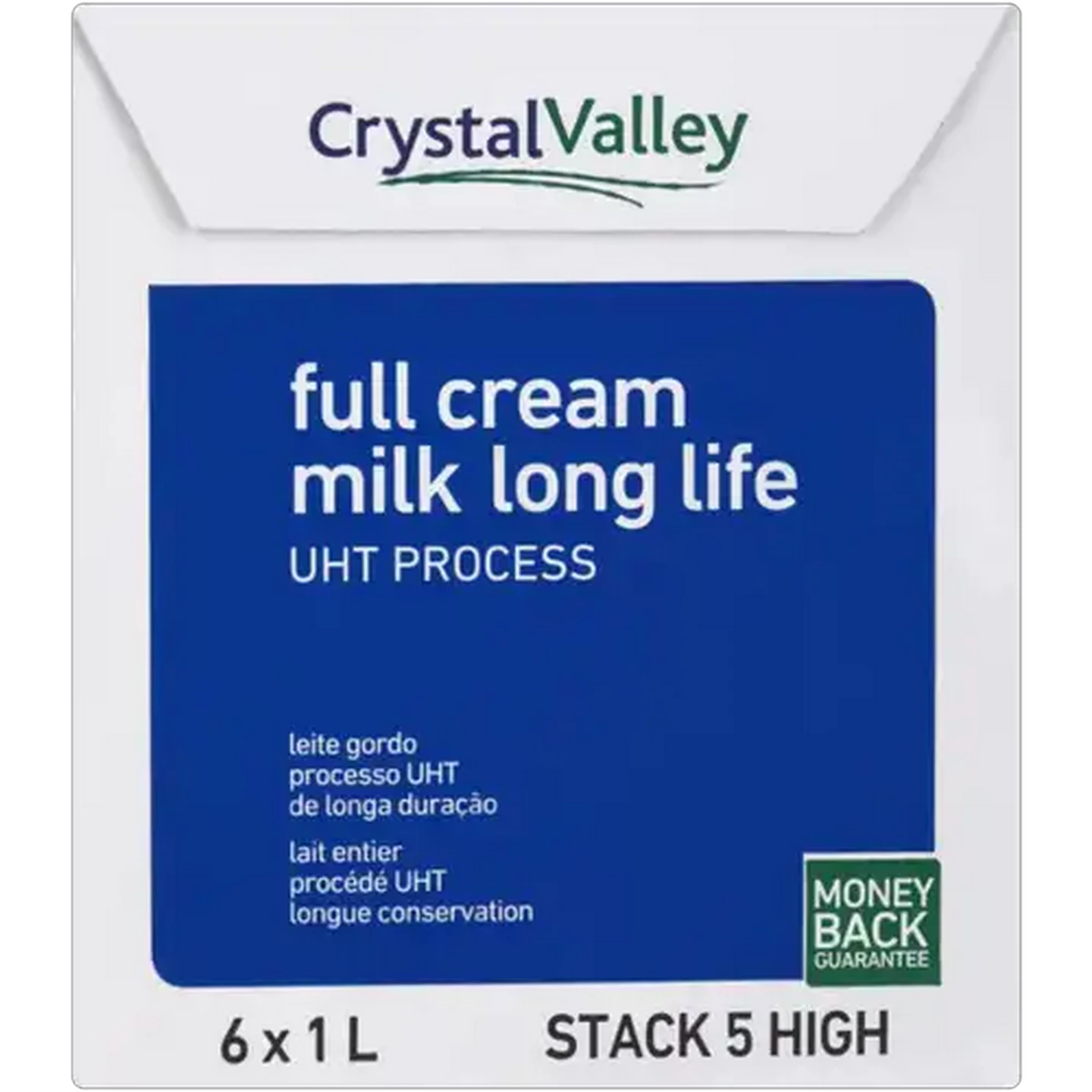 Image of Crystal Valley UHT Full Cream Long Life Milk 6 x 1L