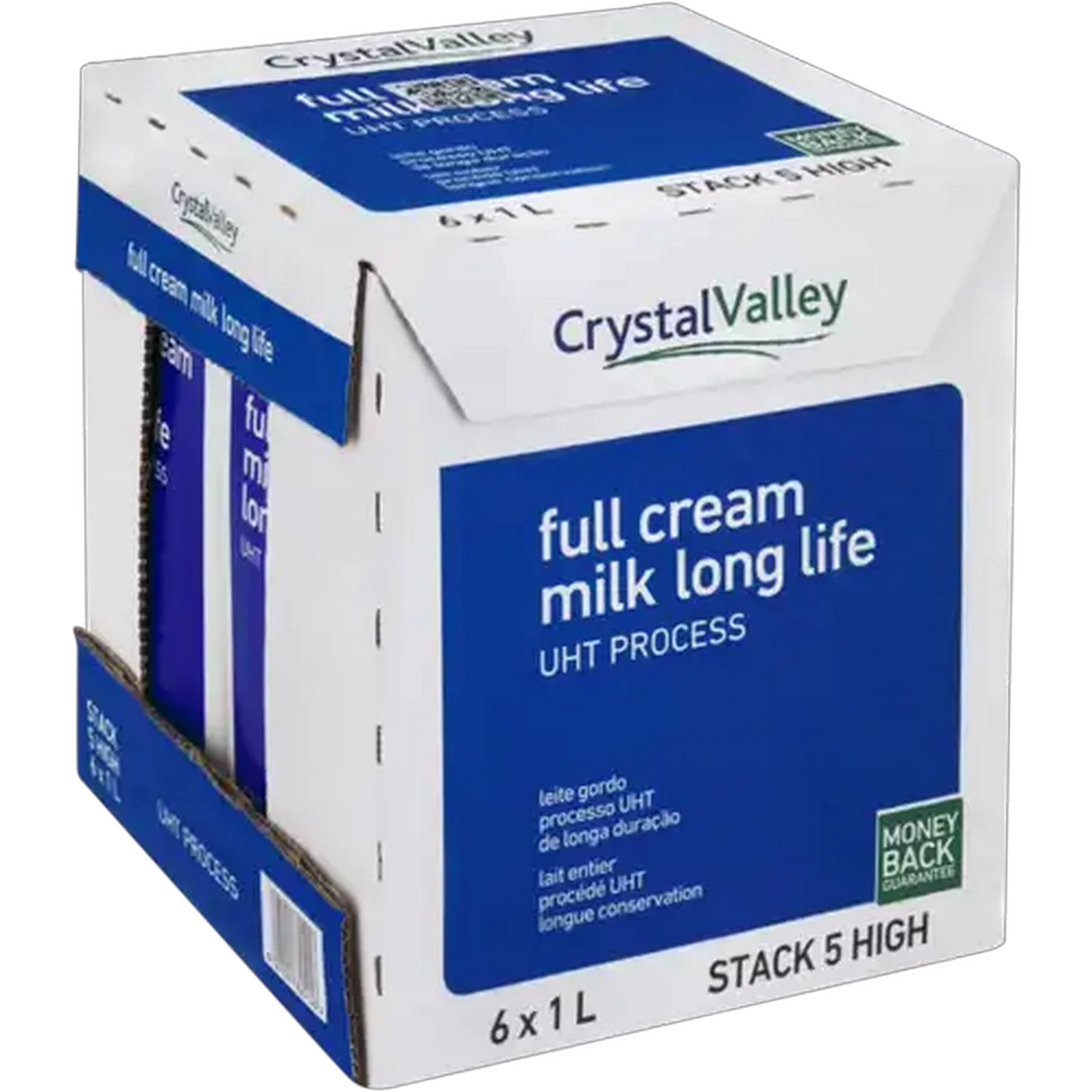 Image of Crystal Valley UHT Full Cream Long Life Milk 6 x 1L