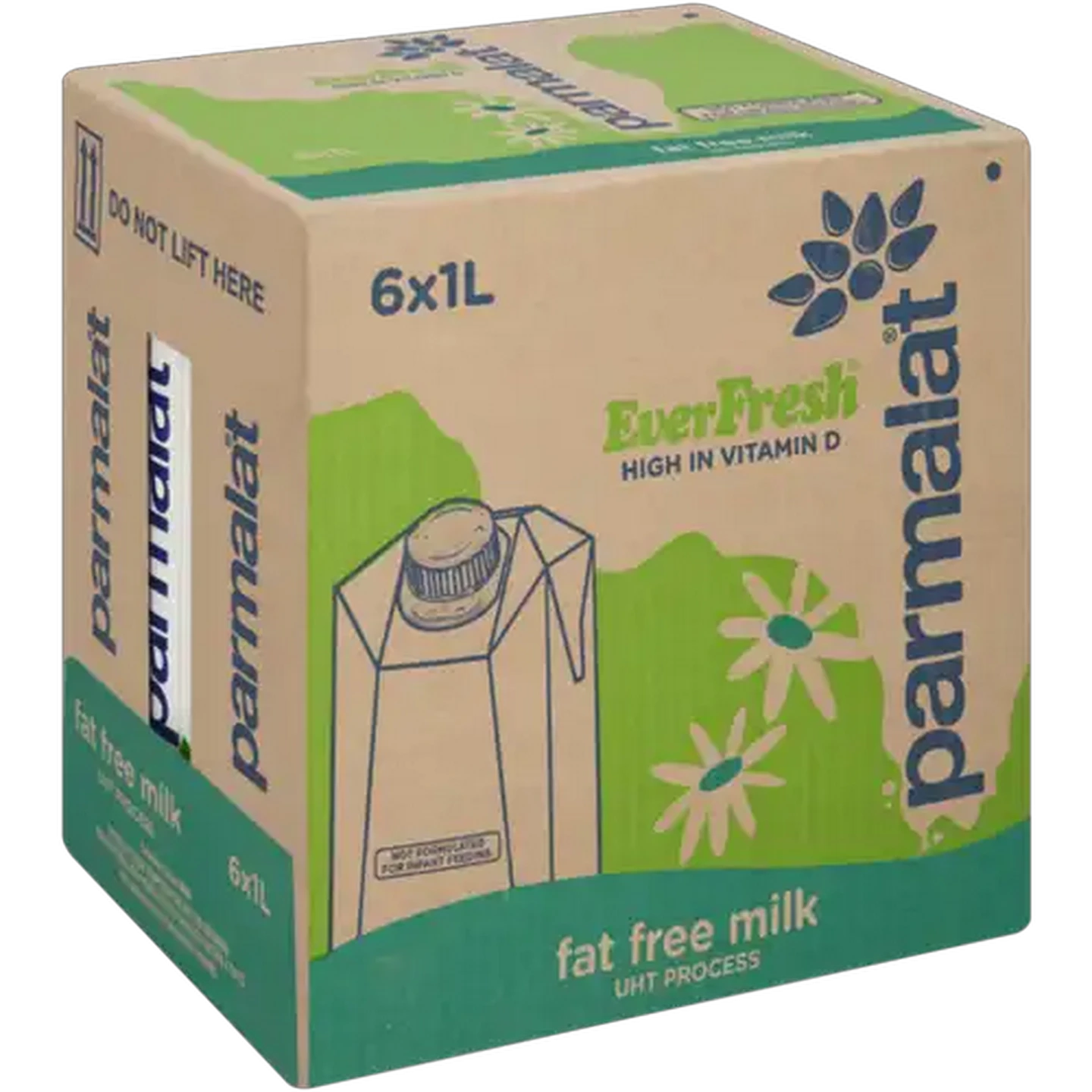 Image of Parmalat Everfresh UHT Fat Free Milk 6 x 1L