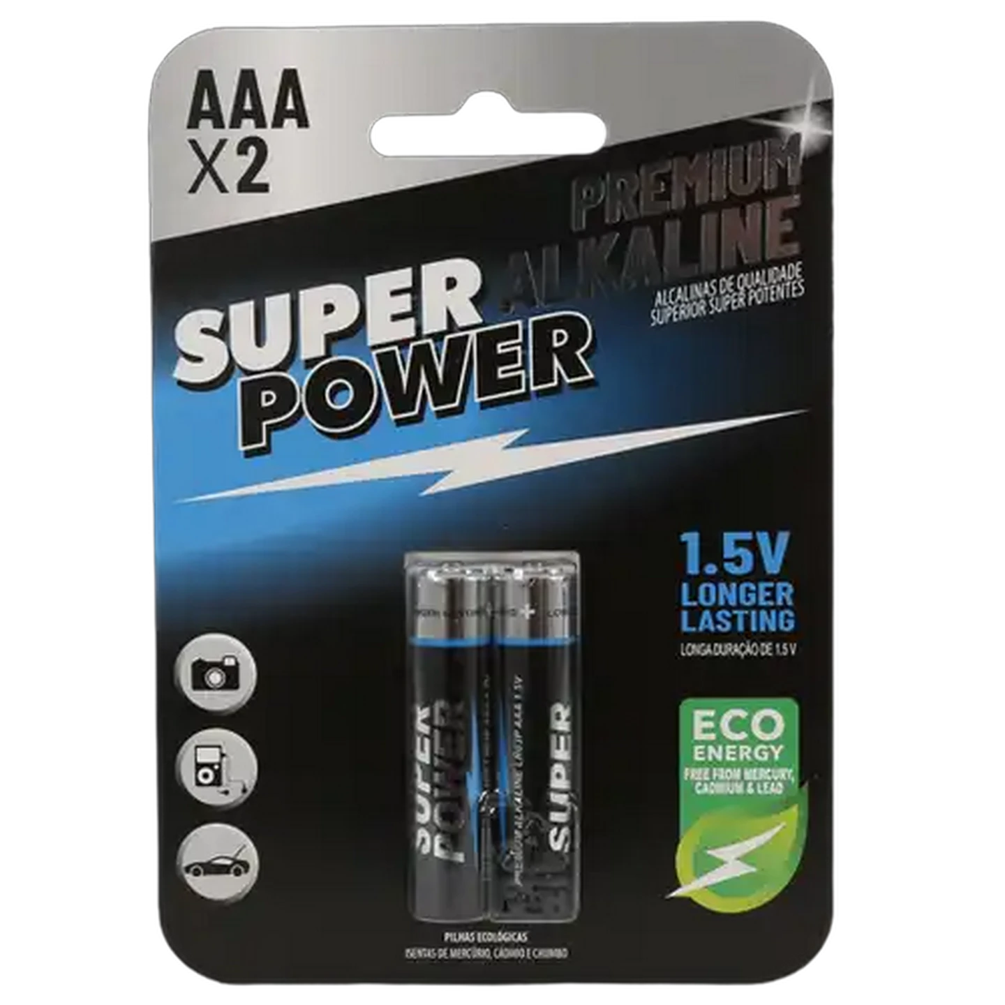 Image of Super Power AAA Premium Alkaline Batteries 2-Pack