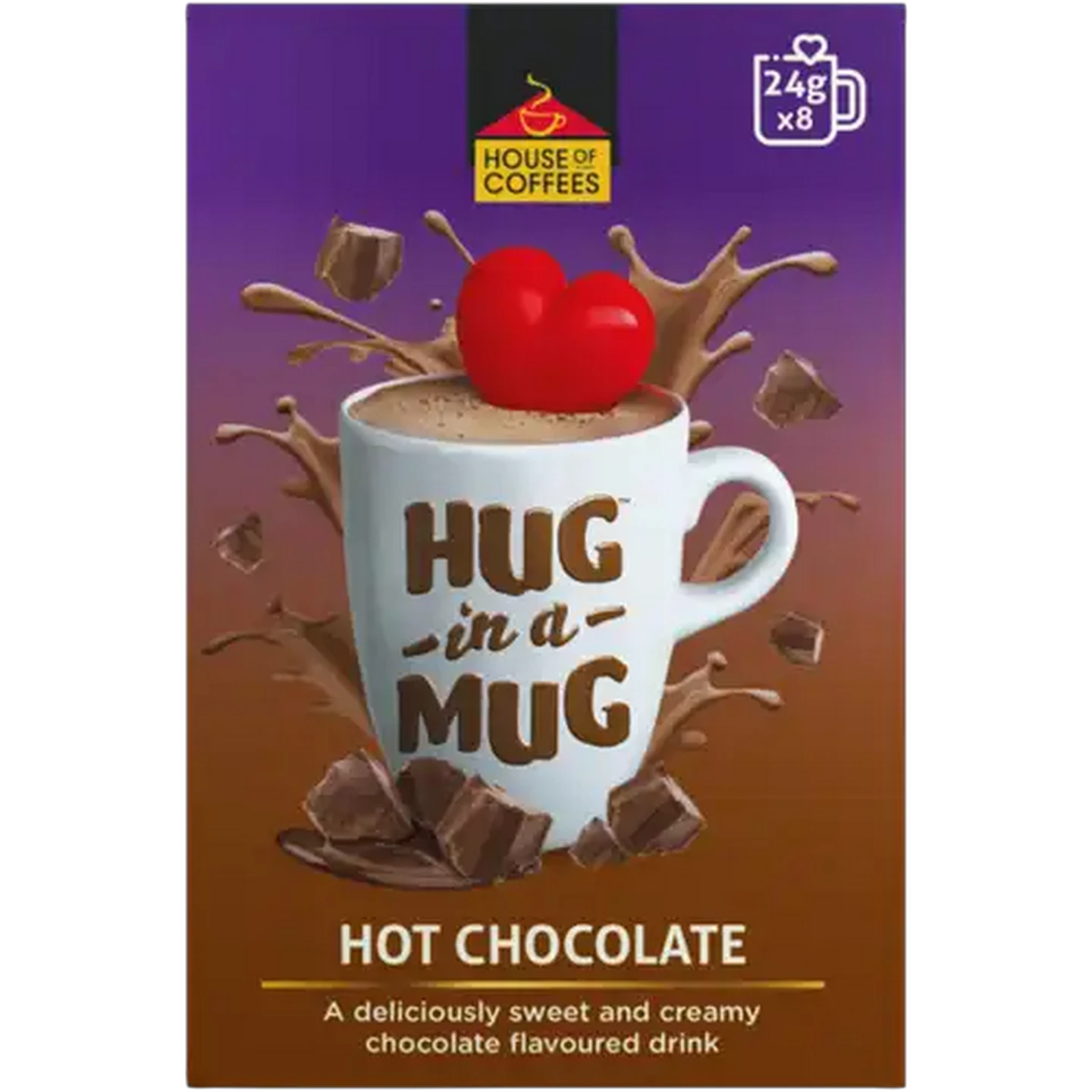 Image of House of Coffees HUG in a MUG Hot Chocolate 8 x 24g