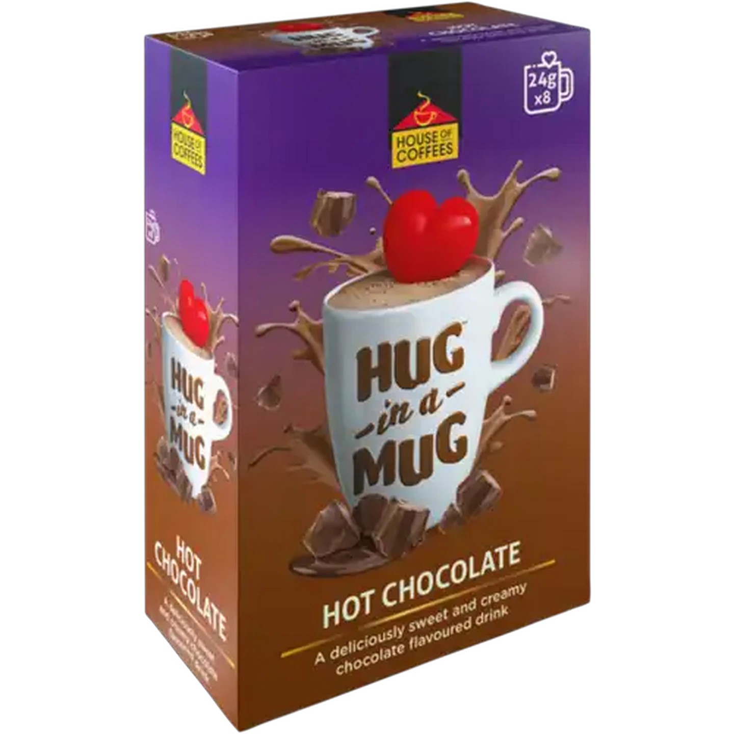 Image of House of Coffees HUG in a MUG Hot Chocolate 8 x 24g