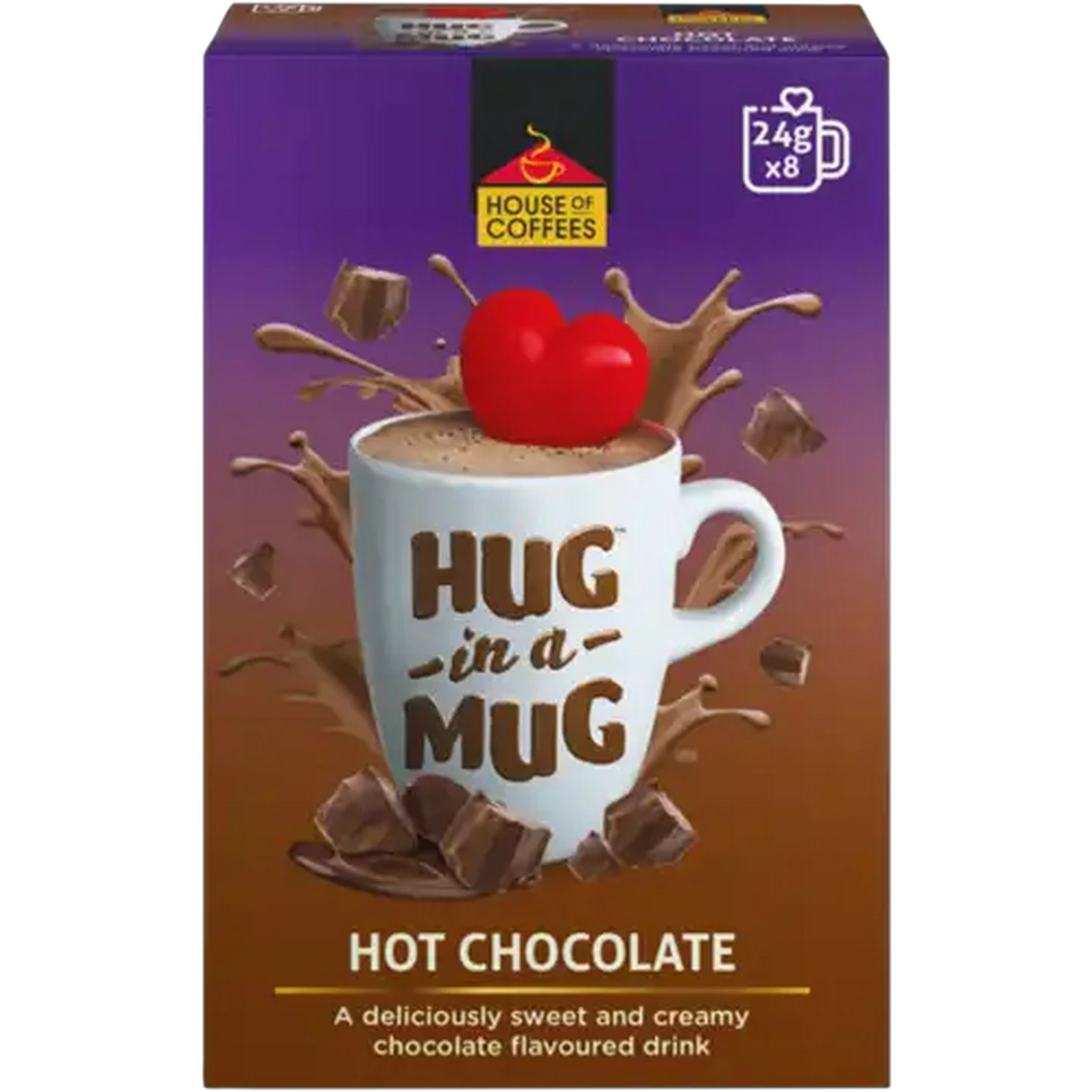 Image of House of Coffees HUG in a MUG Hot Chocolate 8 x 24g