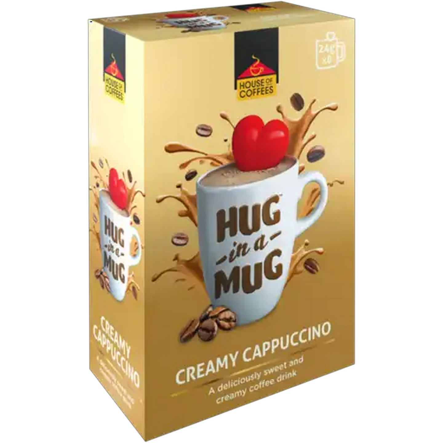 Image of House of Coffees HUG in a MUG Creamy Cappuccino 8 x 24g