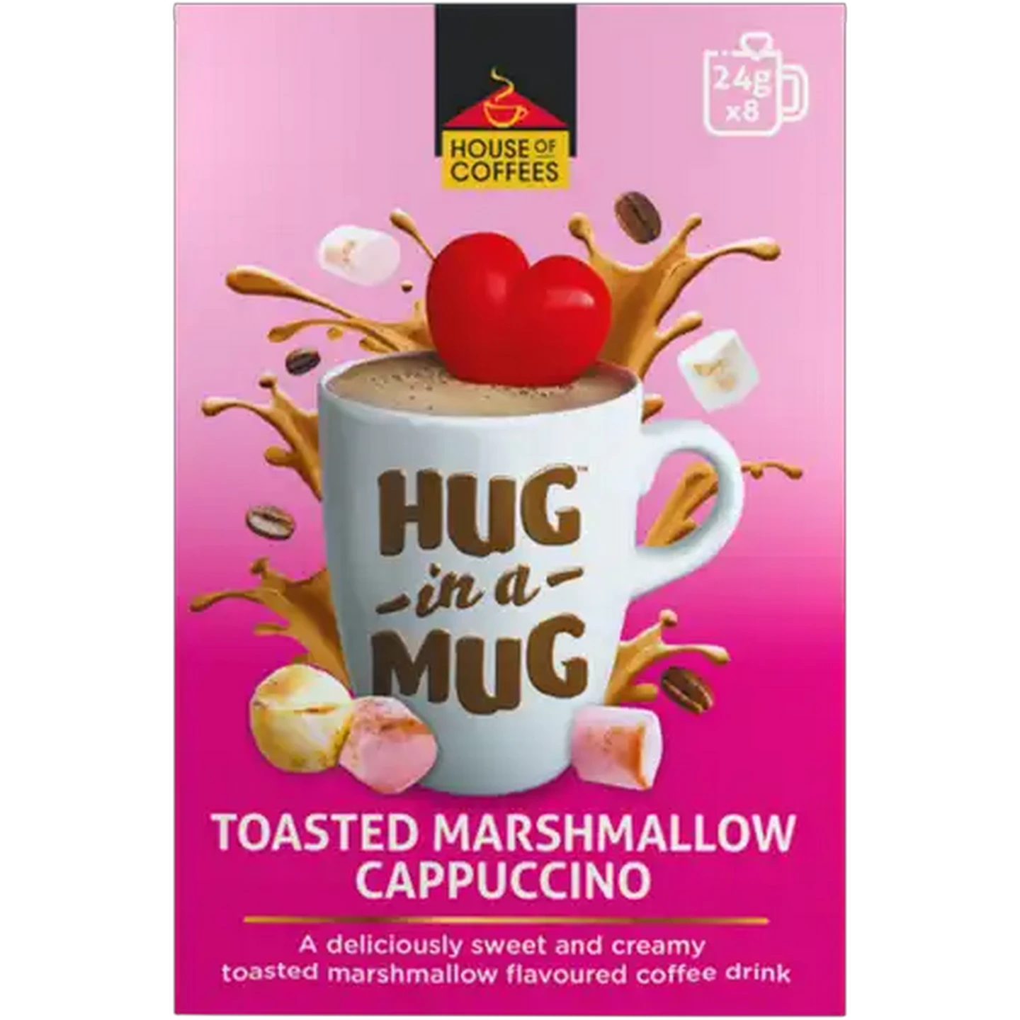 Image of House of Coffees HUG in a MUG Toasted Marshmallow Cappuccino 8 x 24g