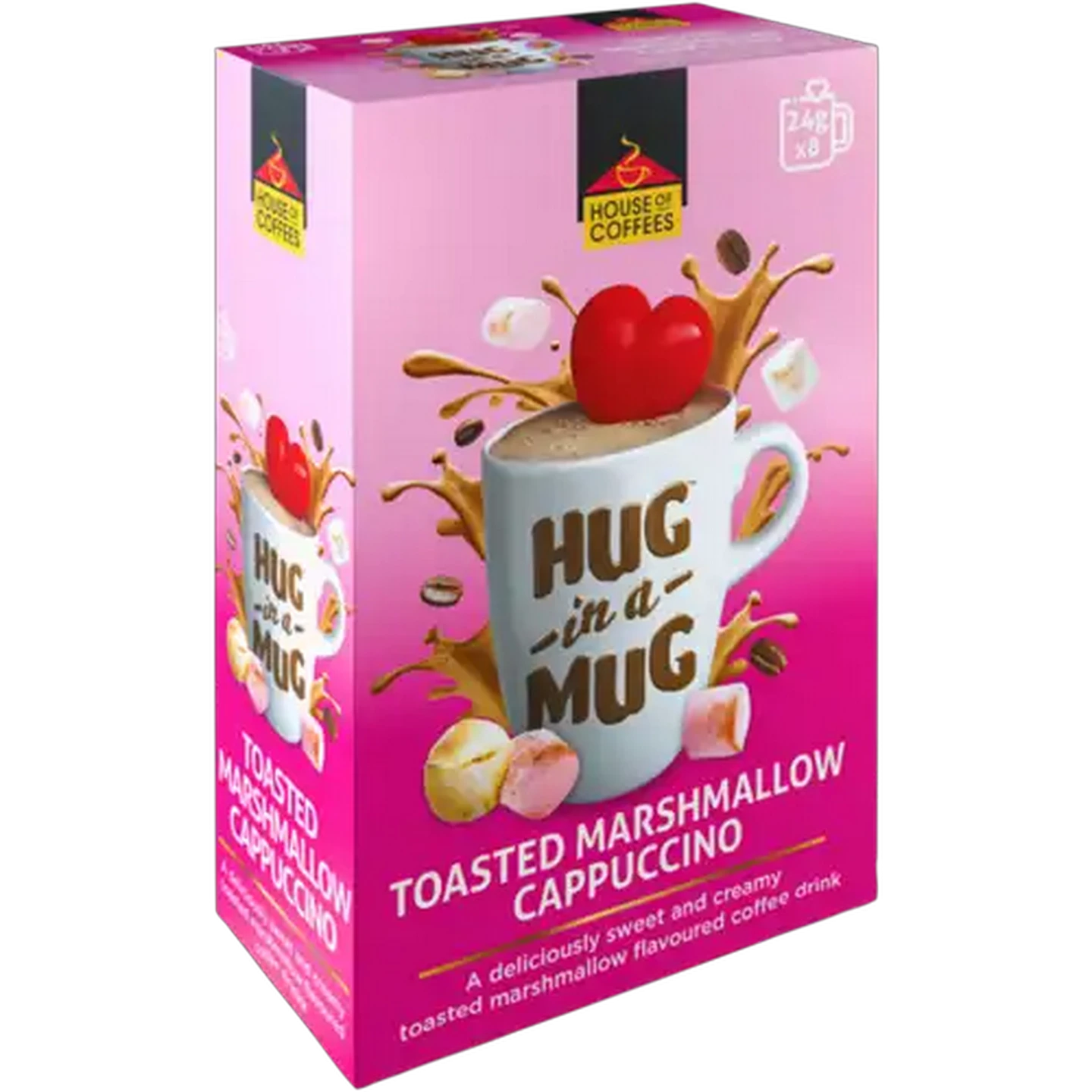 Image of House of Coffees HUG in a MUG Toasted Marshmallow Cappuccino 8 x 24g