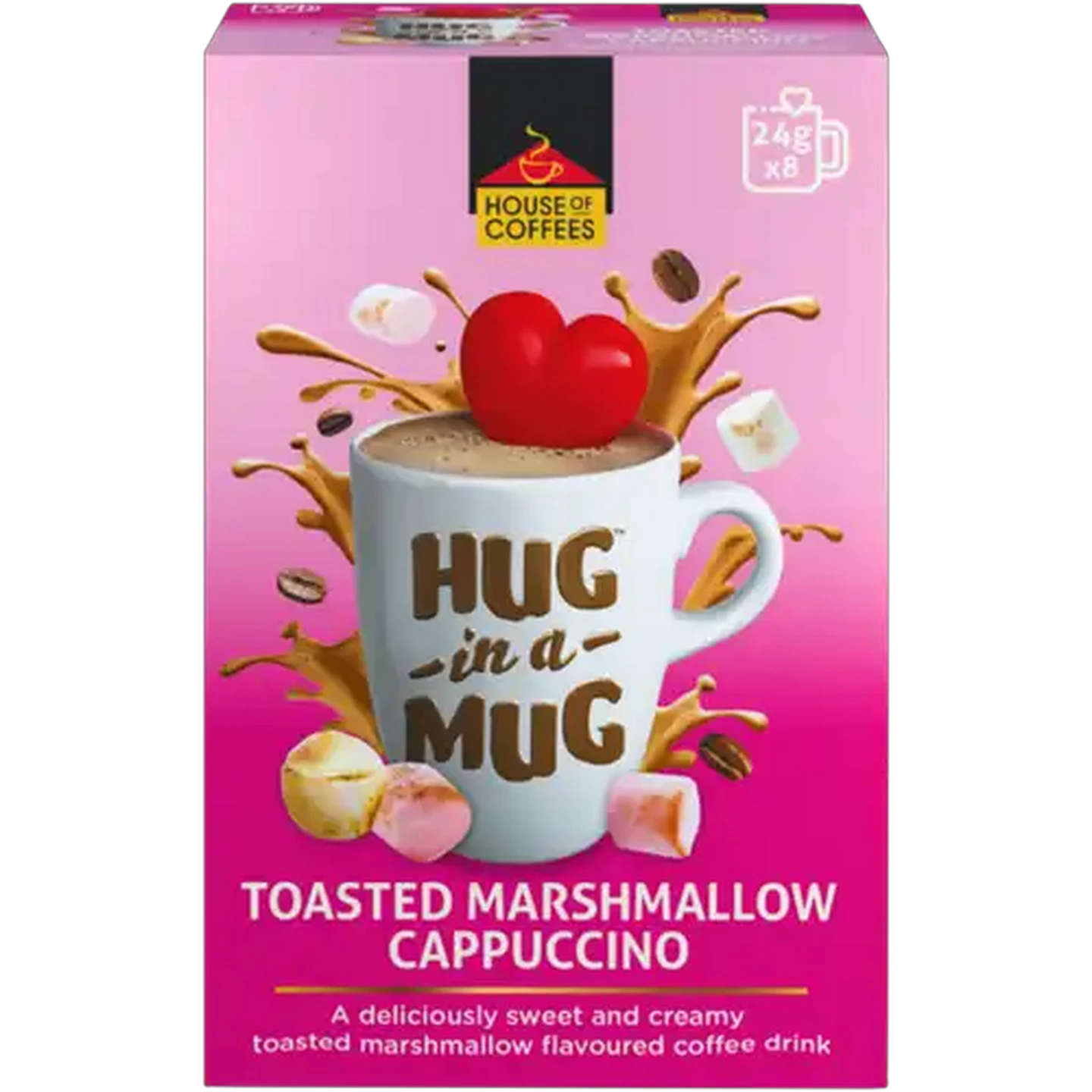 Image of House of Coffees HUG in a MUG Toasted Marshmallow Cappuccino 8 x 24g