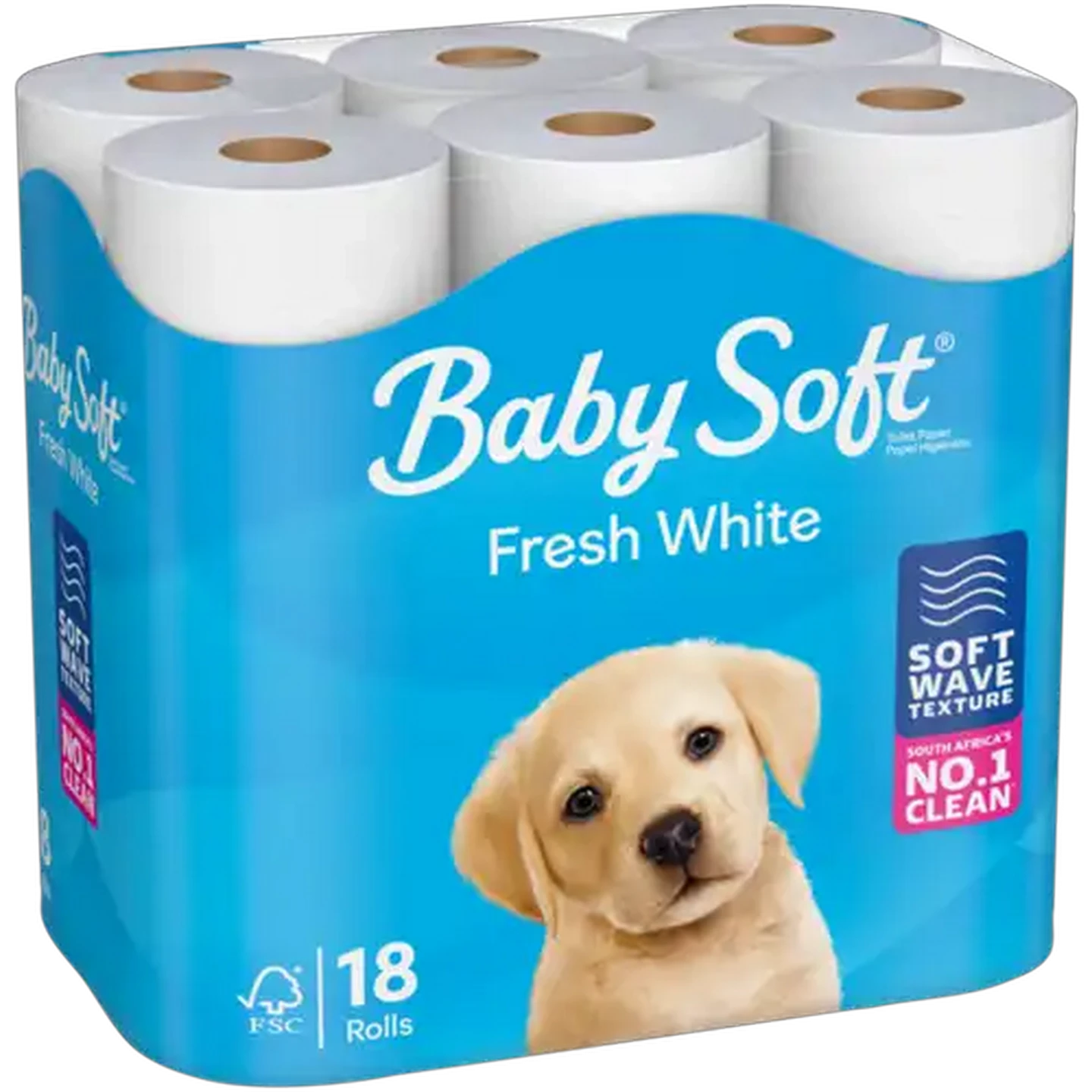 Image of Baby Soft 2 Ply Fresh White Toilet Paper Roll 18-Pack