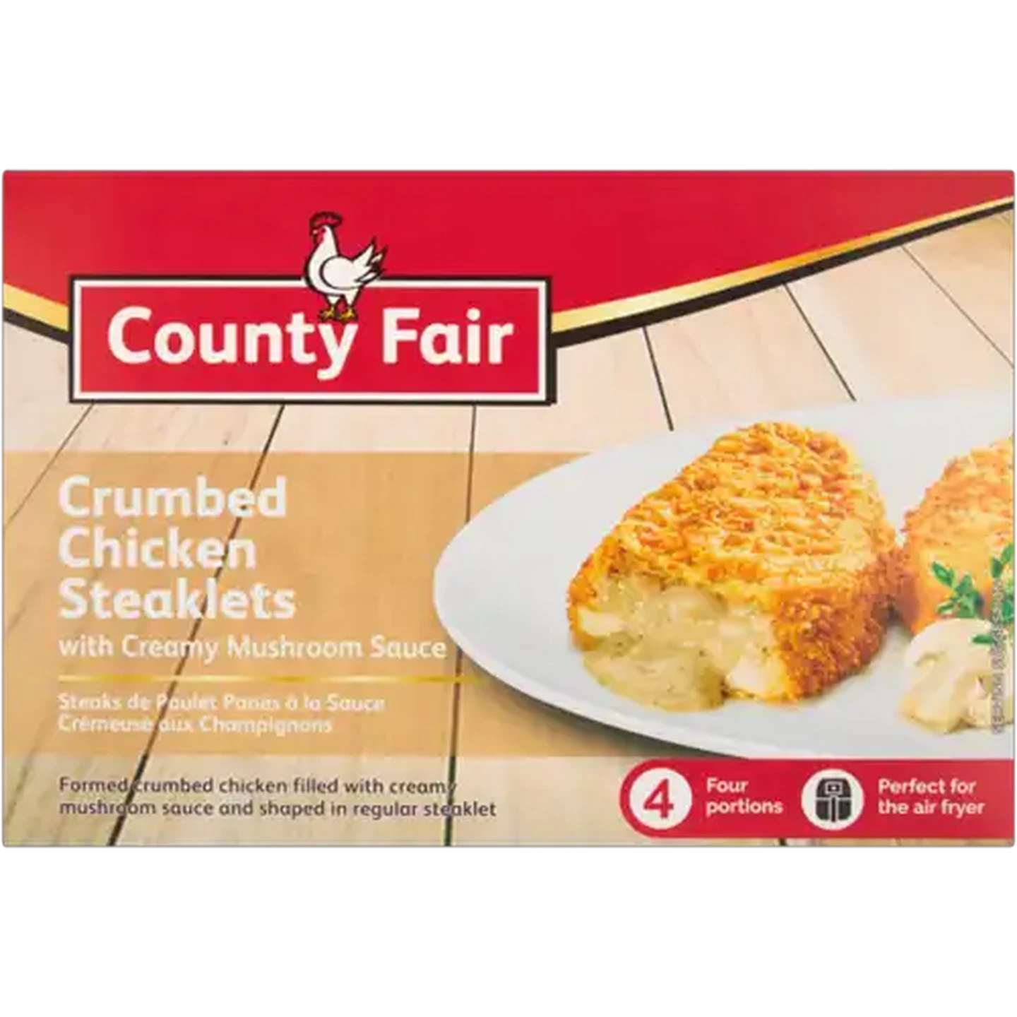 Image of County Fair Frozen Chicken Steaklet With Mushroom Sauce 400g