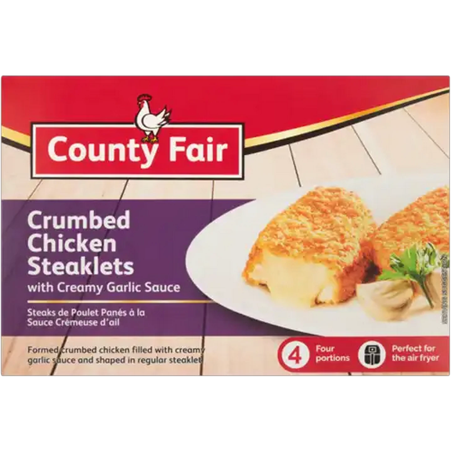 Image of County Fair Frozen Chicken Steaklet With Garlic Sauce 400g