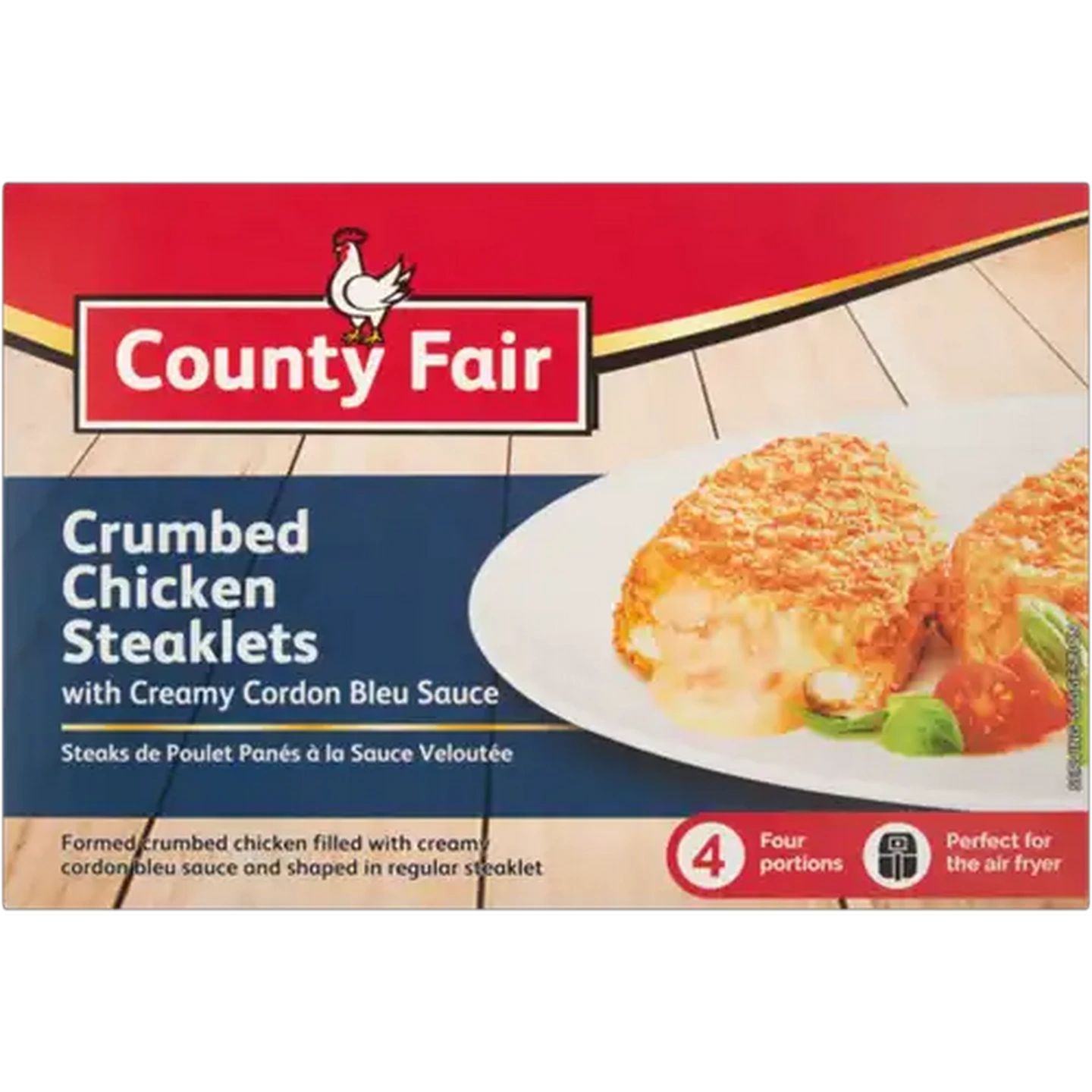 Image of County Fair Frozen Chicken Steaklet With Cordon Bleu Sauce 400g