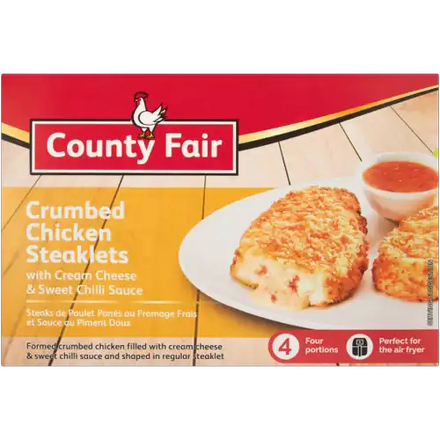 Image of County Fair Frozen Chicken Steaklet With Cream Cheese & Sweet Chilli Sauce 400g