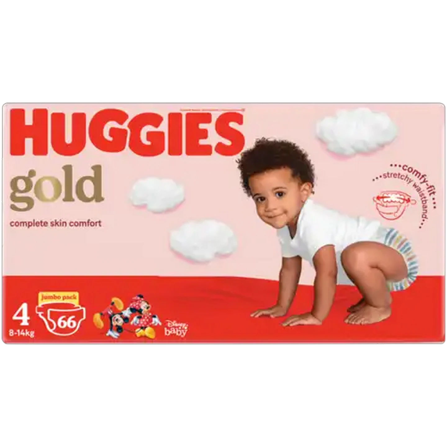 Image of Huggies Gold Skin Soft Size 4 Disposable Nappies 66 Pack
