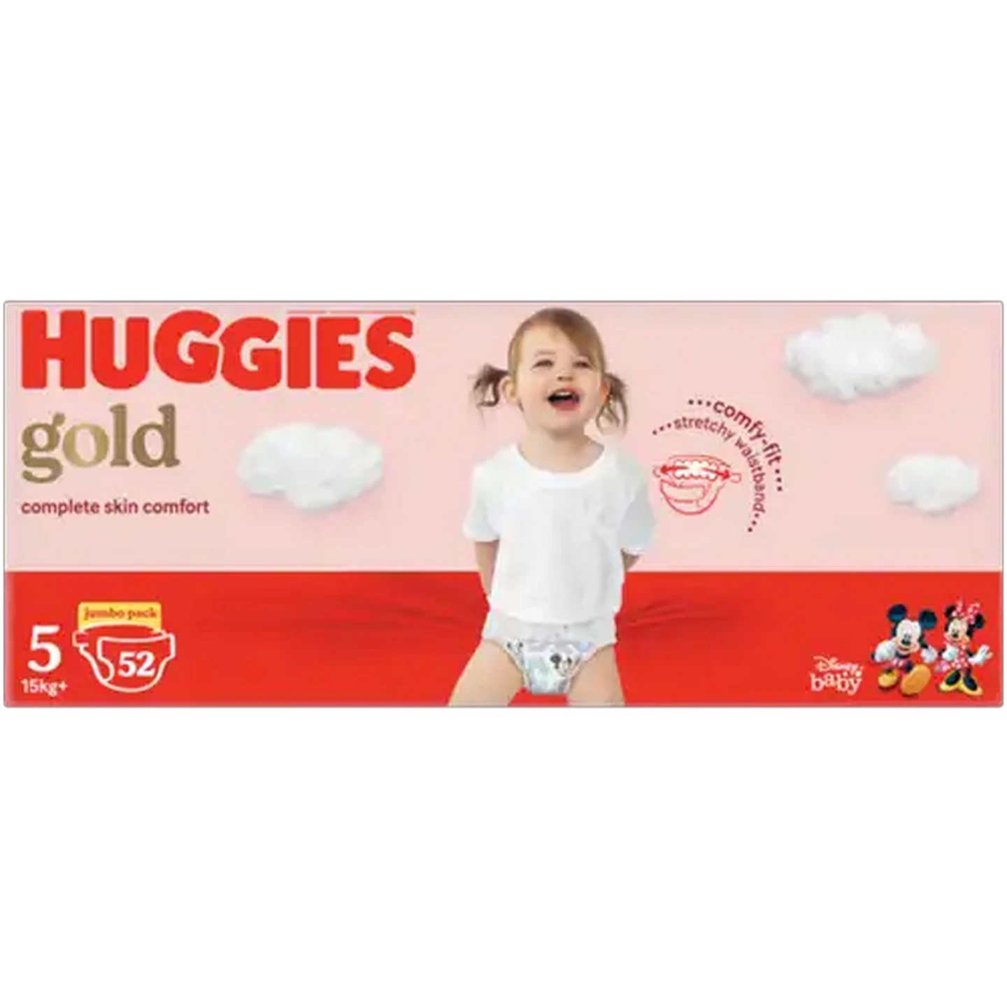 Image of Huggies Gold Size 5 Skin Soft Disposable Nappies 52 Pack