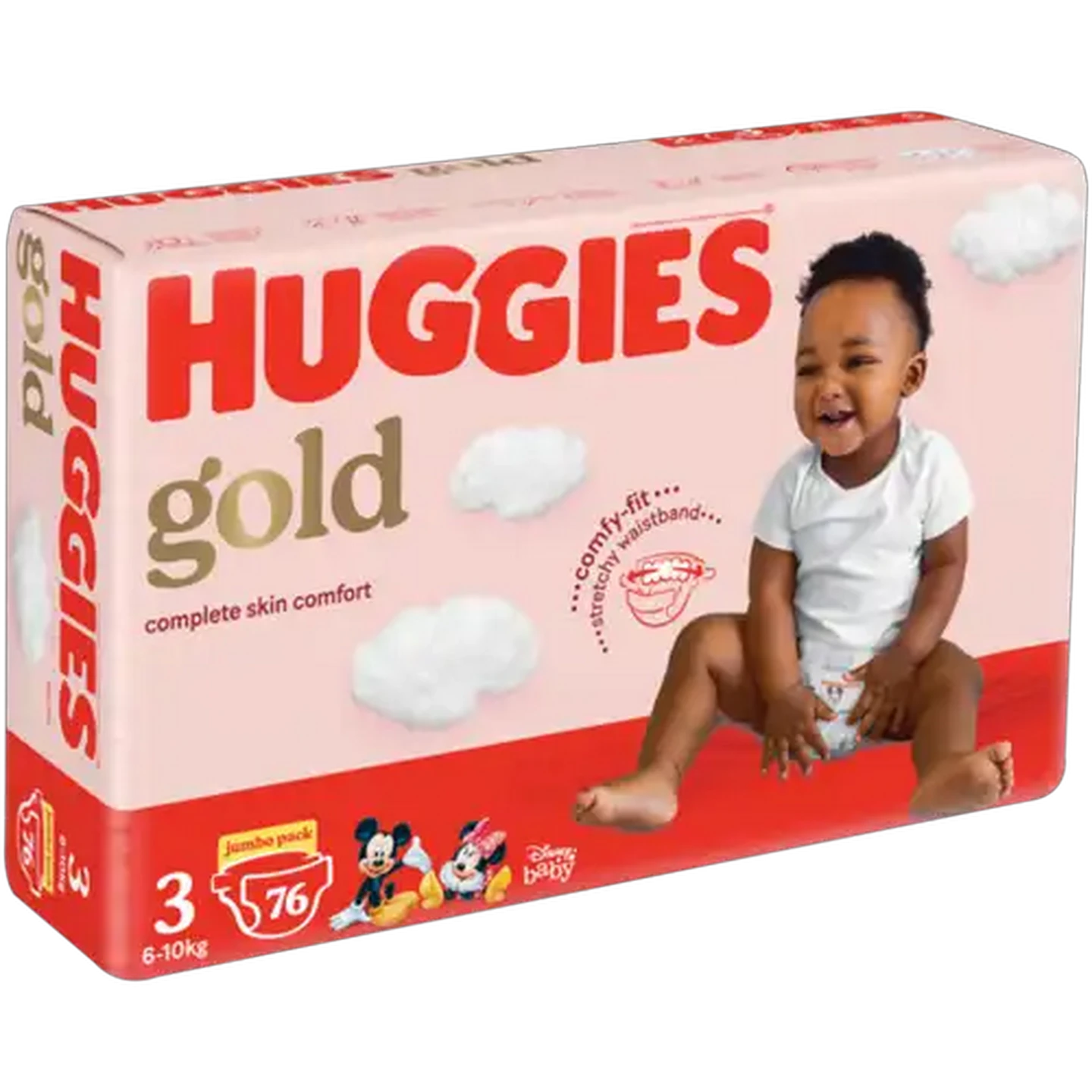 Image of Huggies Gold Skin Soft Size 3 Disposable Nappies 76 Pack