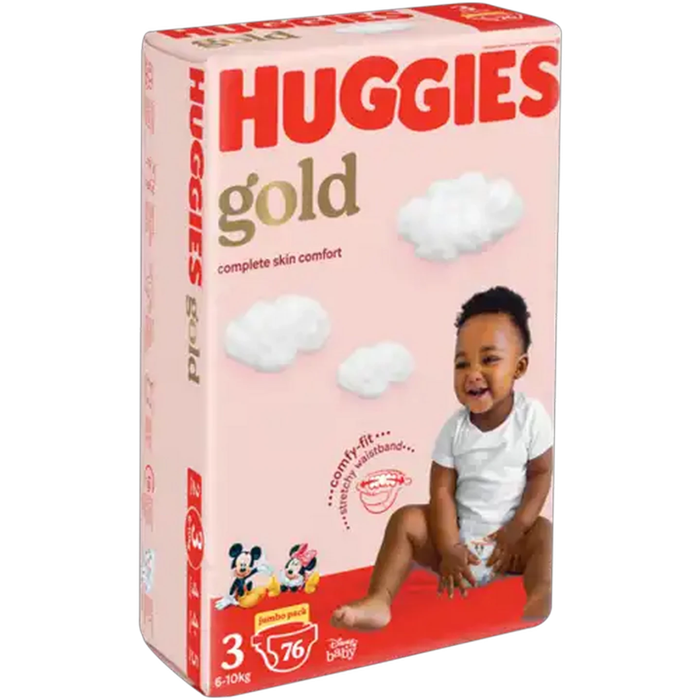 Image of Huggies Gold Skin Soft Size 3 Disposable Nappies 76 Pack