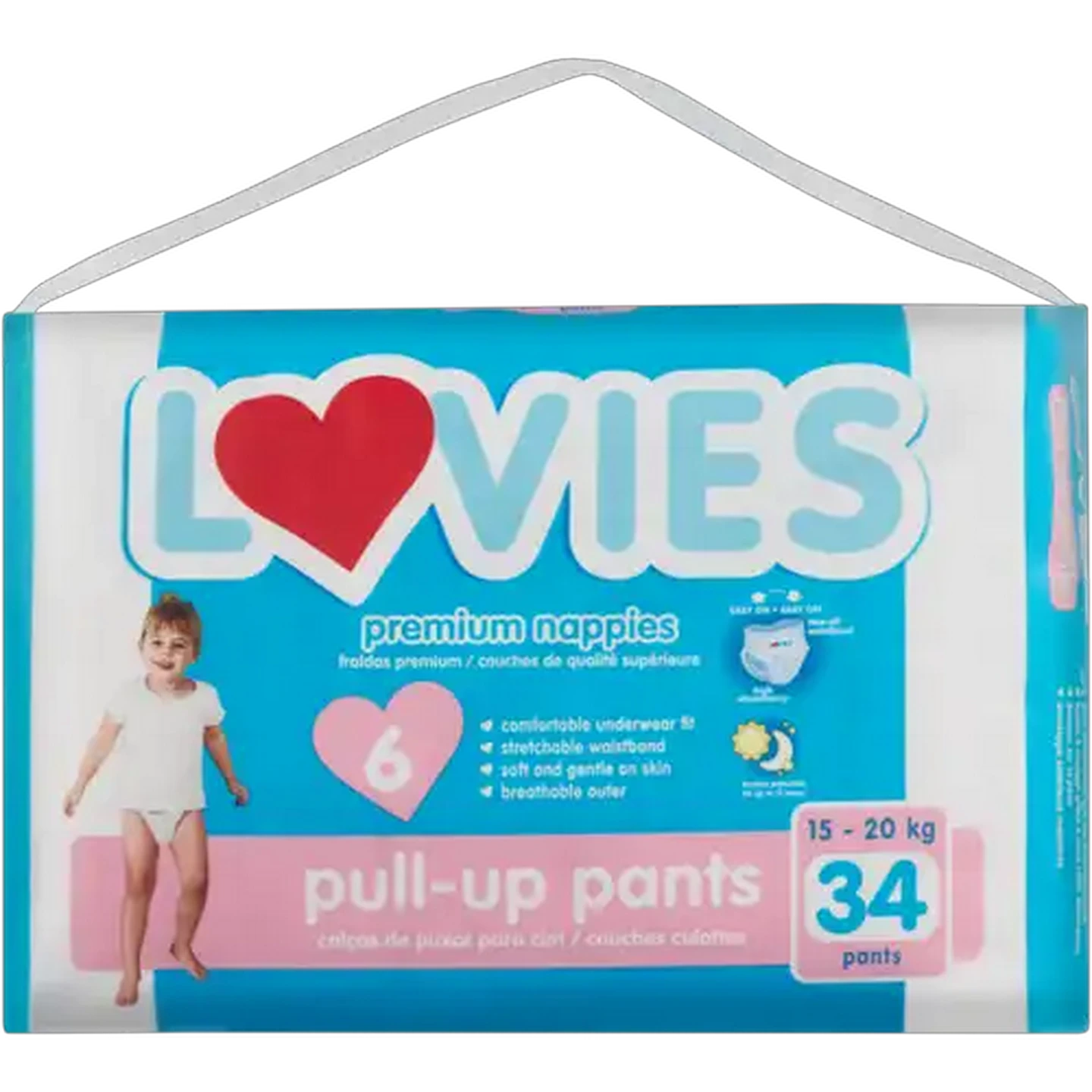 Image of Lovies Premium Size 6 Pull-Up Pants 34 Pack