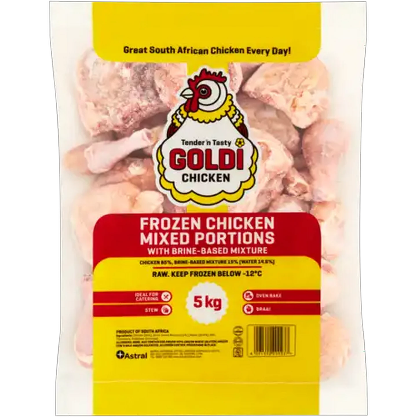 Image of Goldi Chicken Frozen Chicken Mixed Portions with Brine-Based Mixture 5kg