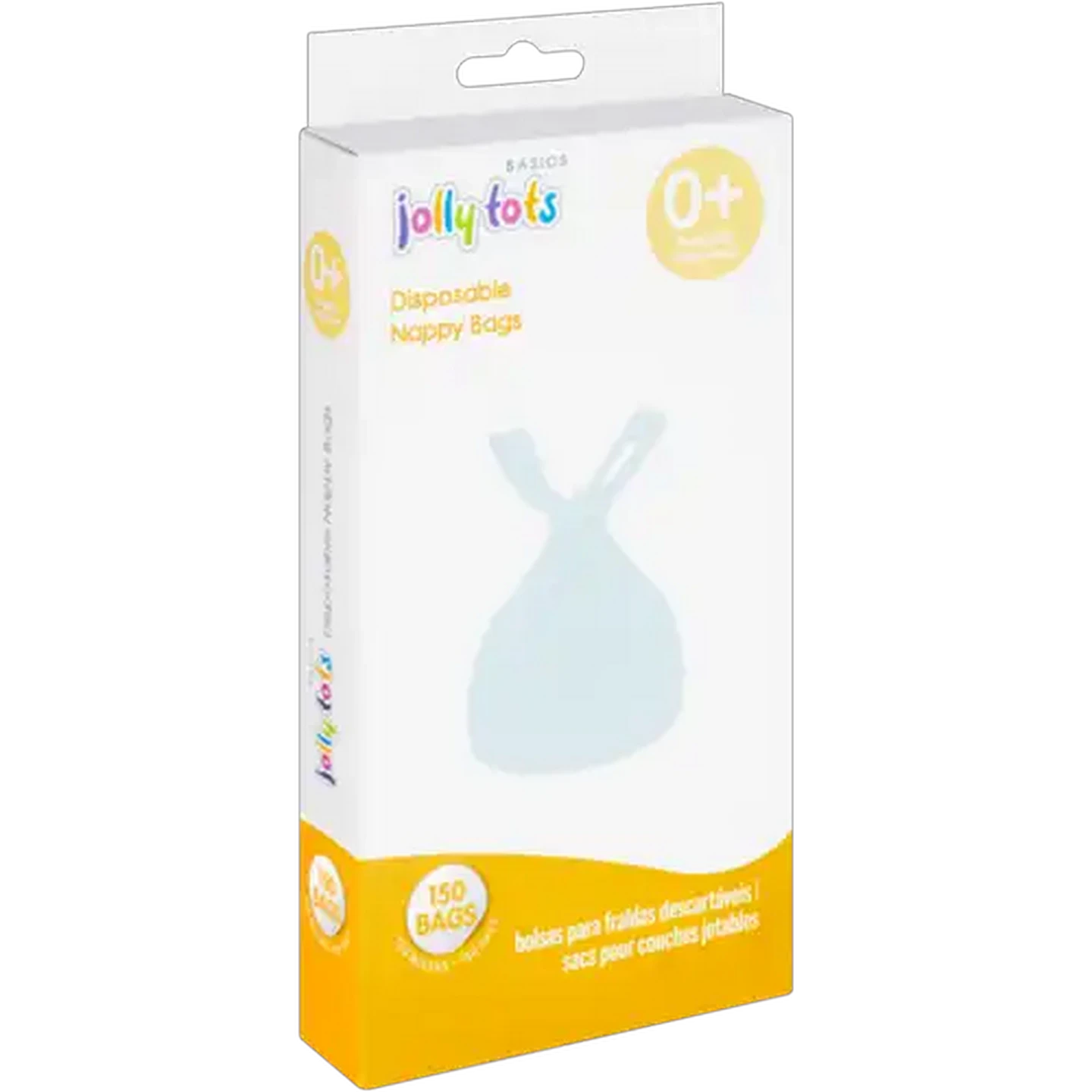 Image of Jolly Tots Basics Disposable Nappy Bags 150-Pack