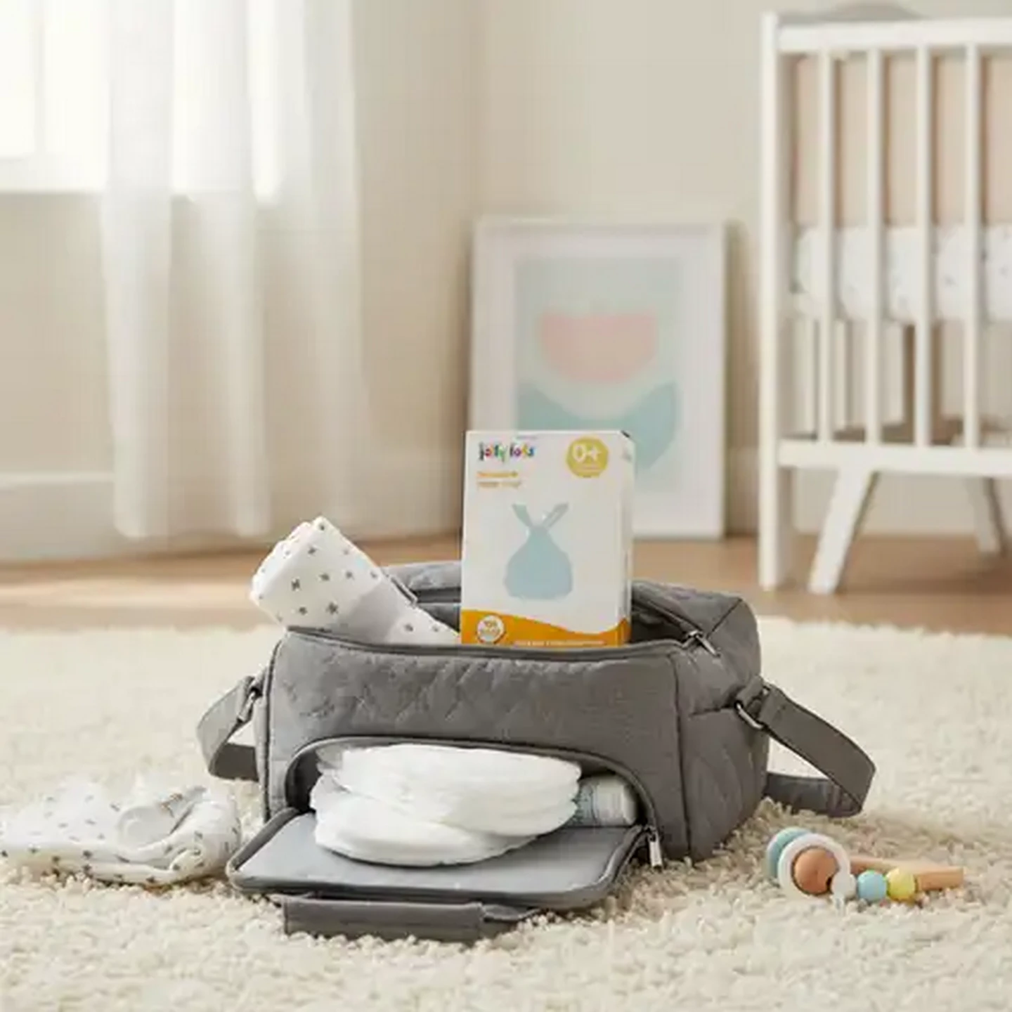 Image of Jolly Tots Basics Disposable Nappy Bags 150-Pack