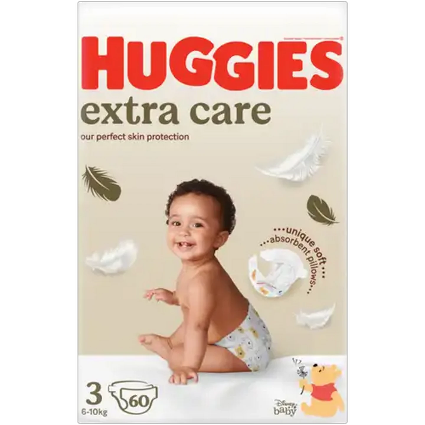 Image of Huggies Extra Care Size 3 Diapers 60 Pack (6-10kg)