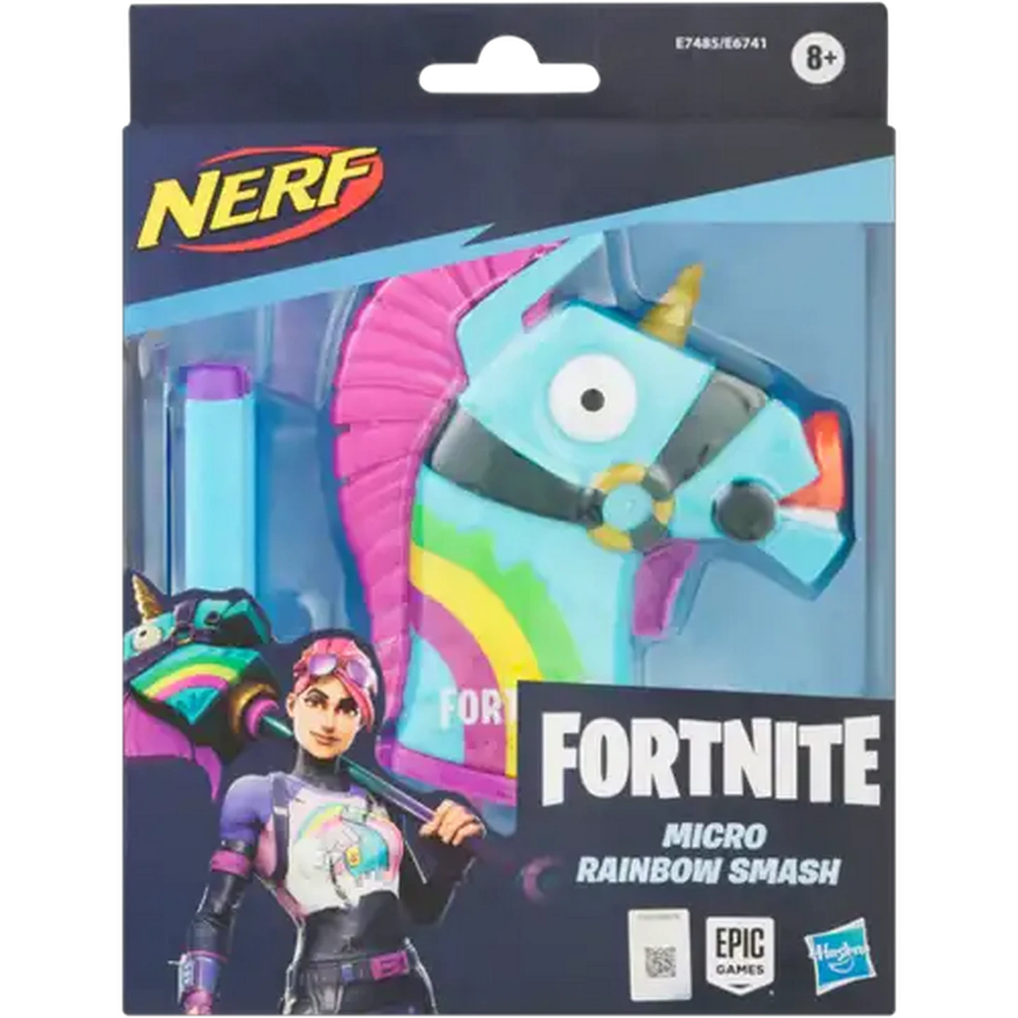 Image of Hasbro Fortnite Nerf Micro Rainbow Smash