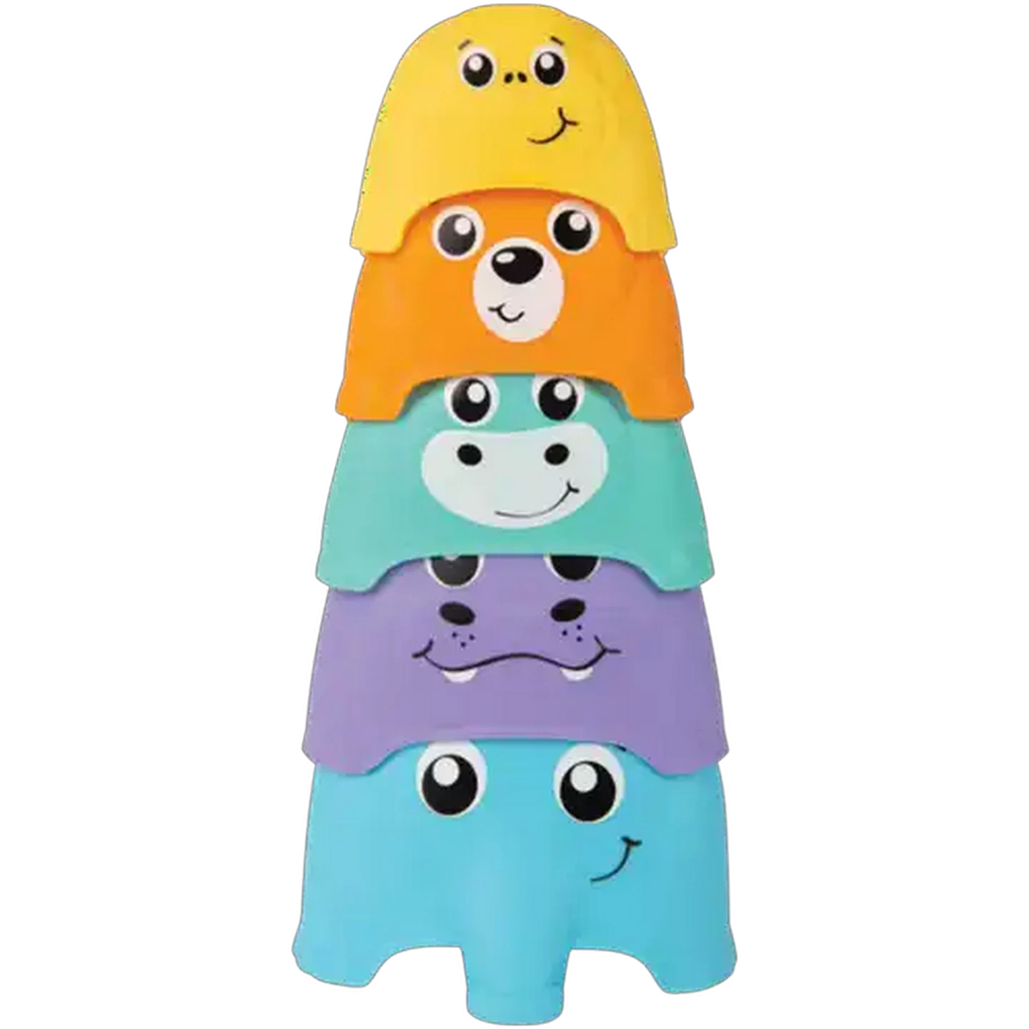 Image of Playgro Stack Of Animals Sort & Nest Cups Set 5 Piece (Design May Vary)