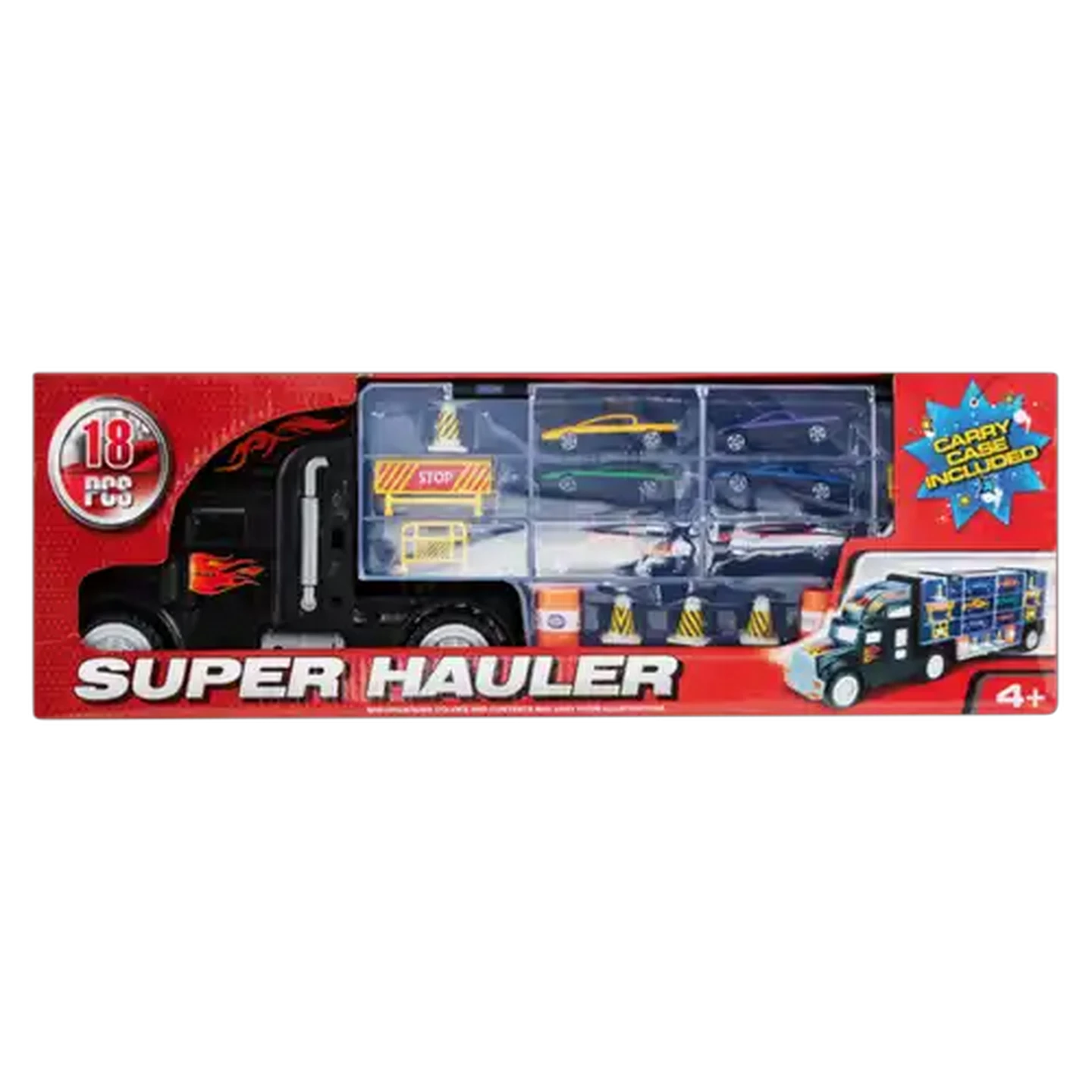 Image of Super Hauler Big Wheeler Truck Toy Set 18 Piece